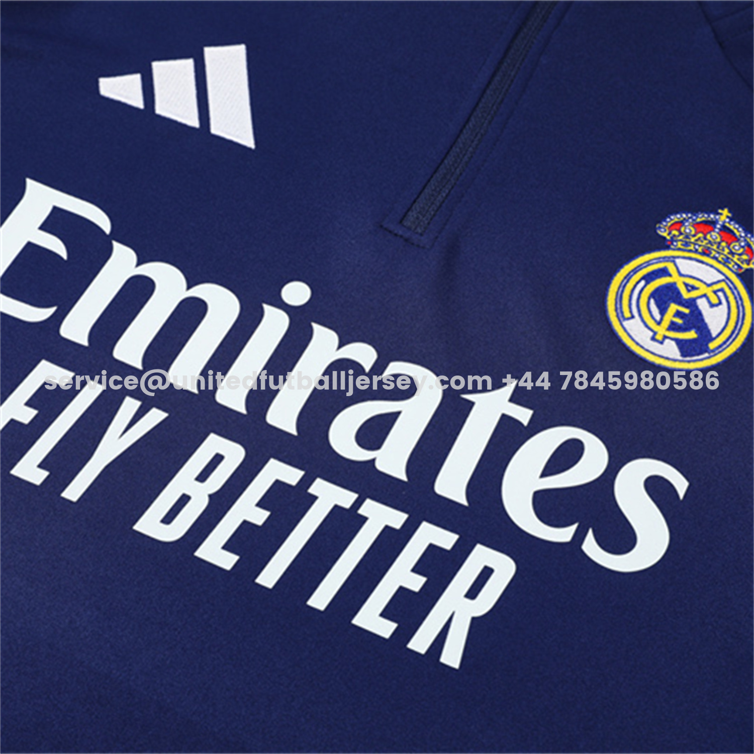 unitedfutballjersey-Real Madrid 25-26 Long Sleeve Training Set - Deep Blue Top & Pants