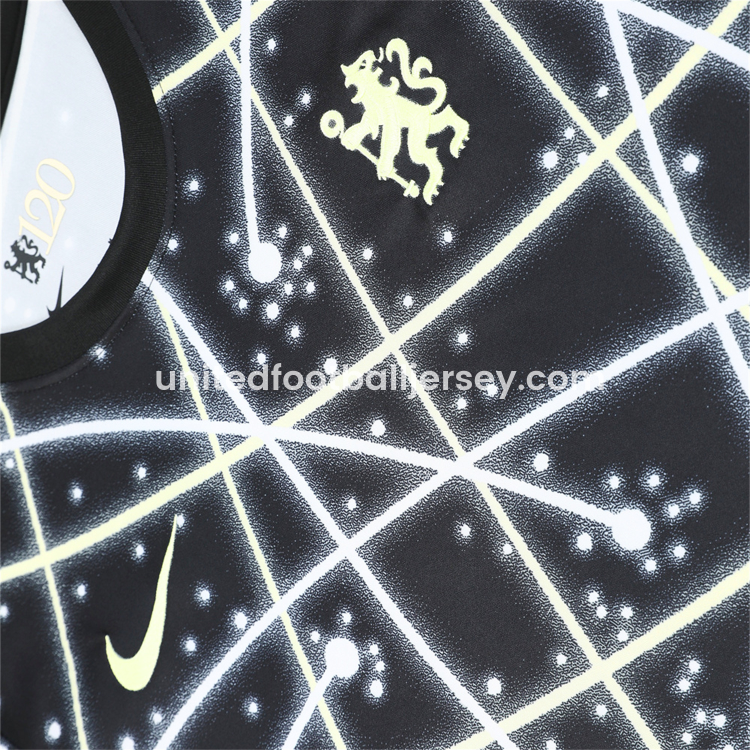 unitedfutballjersey-C.H.E.L.S.E.A 25-26 Short-Sleeve Training Set - Yellow Fluorescent Rays Black Top & Black Shorts