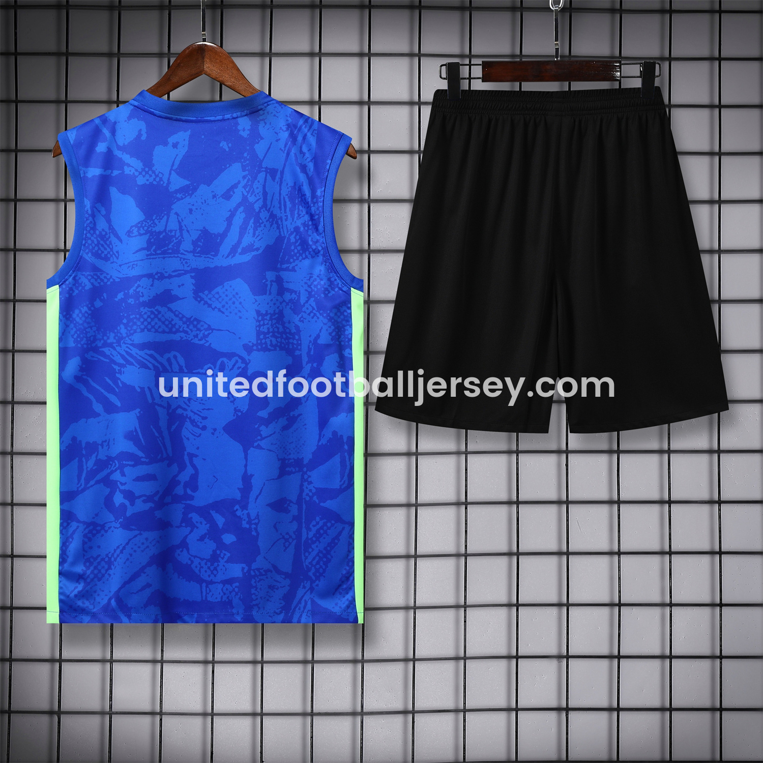unitedfutballjersey-Barcelona 25-26 Vest Training Set - Blue Camouflage