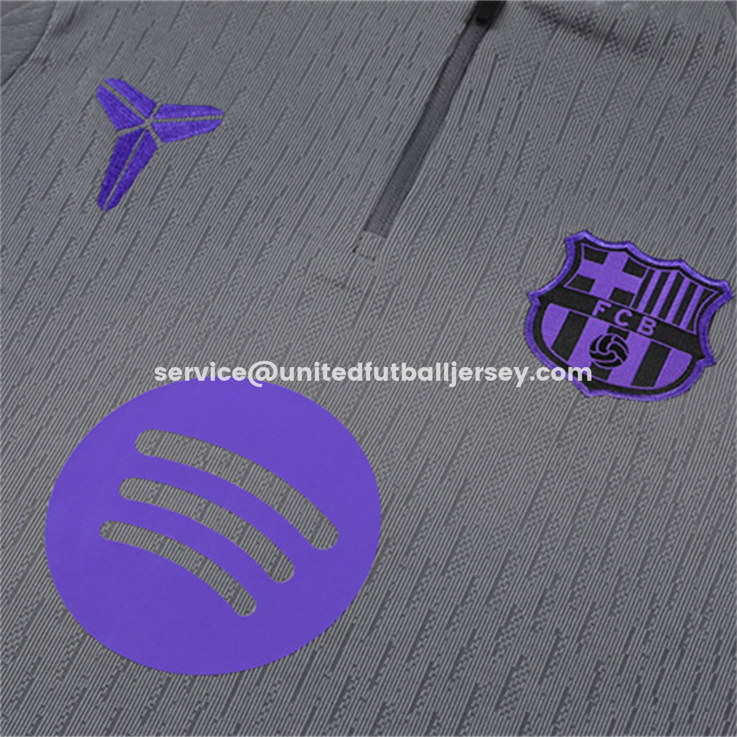 unitedfutballjersey-Barcelona 25-26 Long Sleeve Training Set - Grey Top & Black Pants