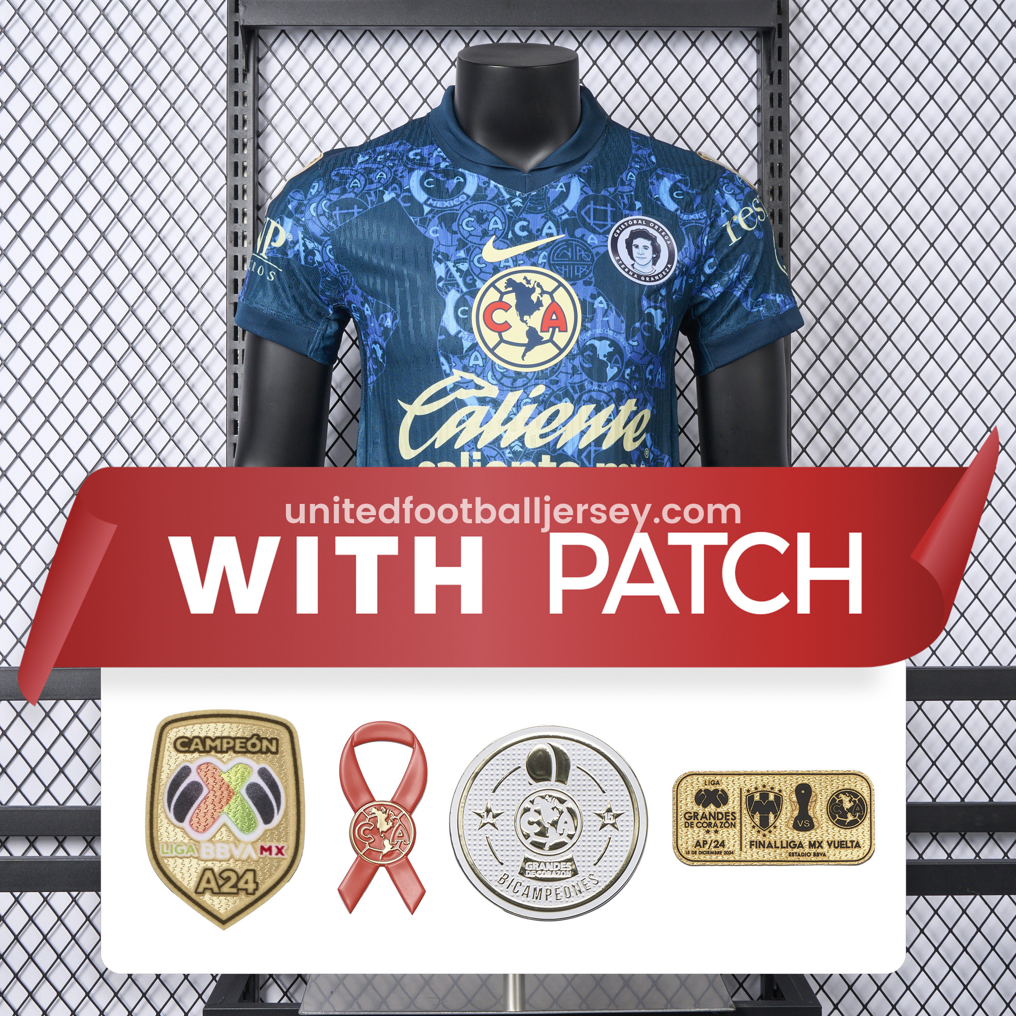unitedfutballjersey-【New Patches】Club América 24-25 Away Jersey - Player Version