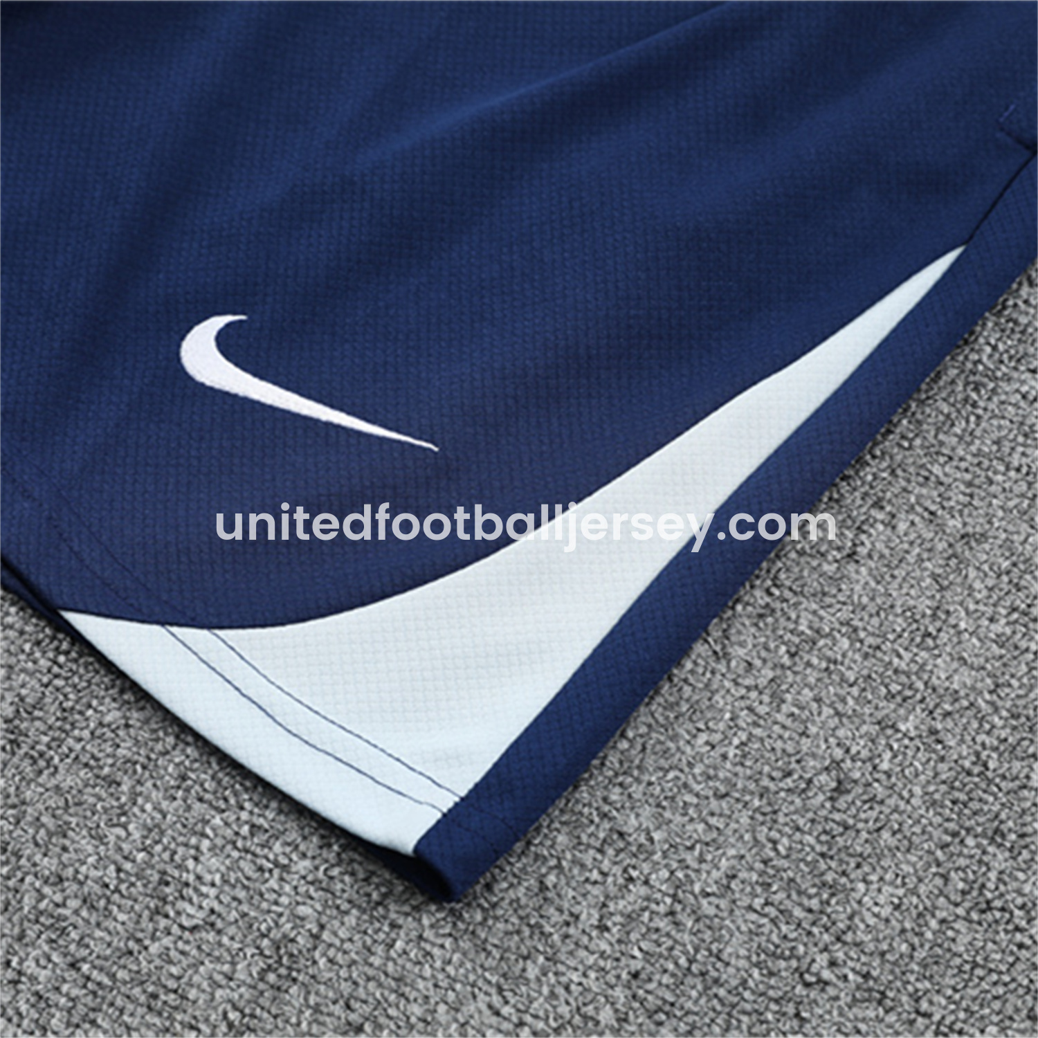 unitedfutballjersey-Inter Milan 25-26 Short-Sleeve Training Set - Light Grey Top & Blue Shorts