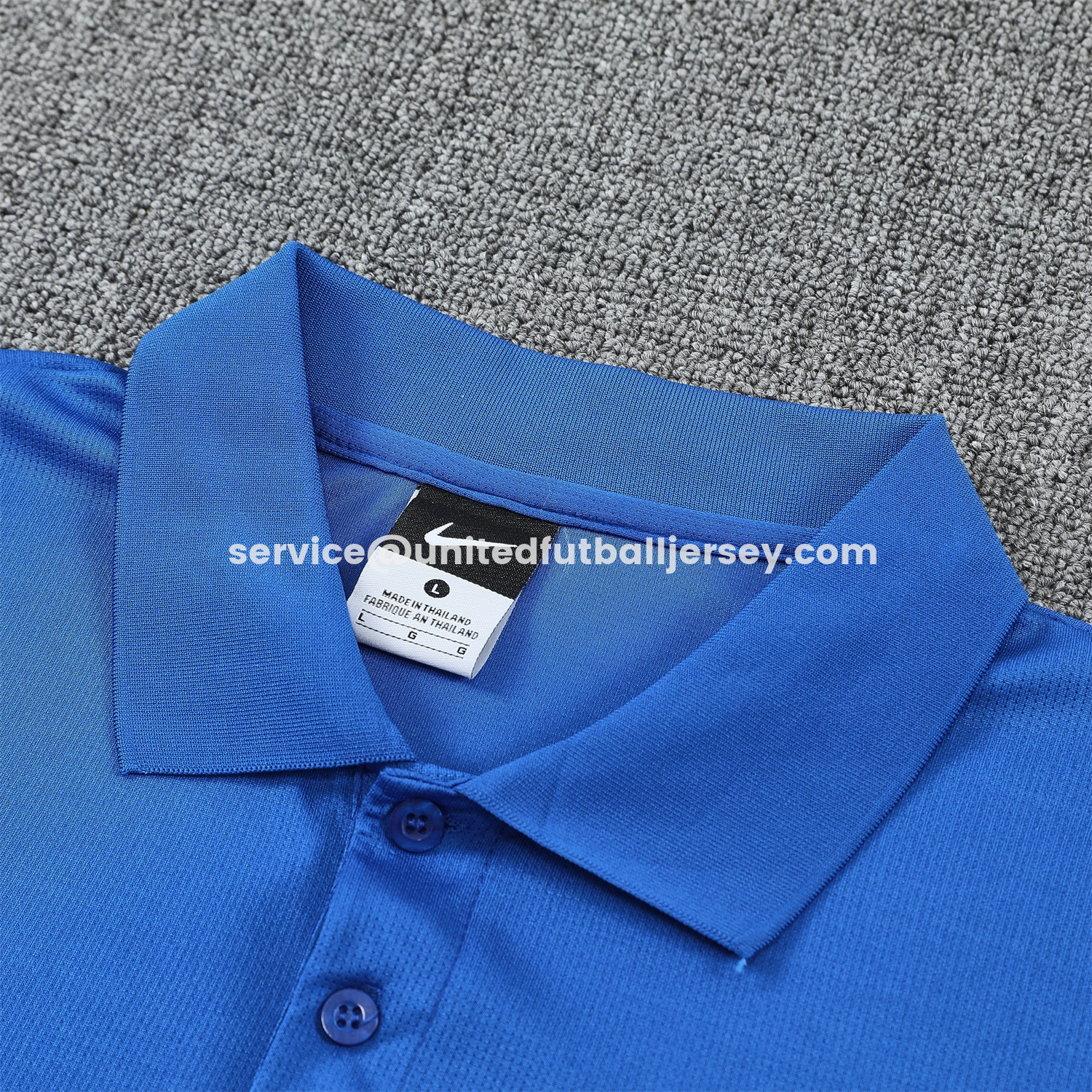 unitedfutballjersey-Atletico Madrid 25-26 POLO Short-Sleeve Training Set - Ocean Blue Top & Deep Blue Pants