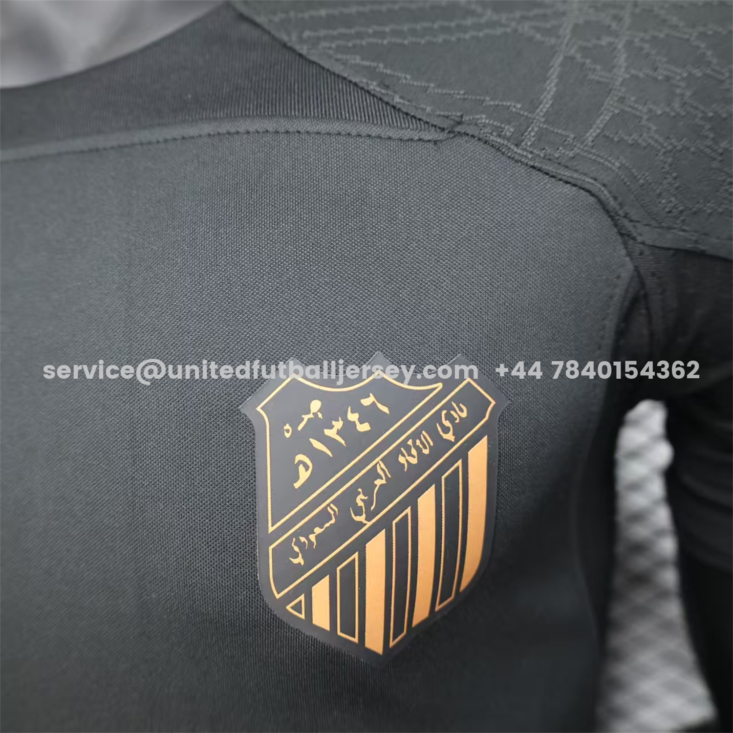 unitedfutballjersey-Al Ittihad Jeddah United 25-26 Golden 1927 Anniversary Black Jersey - Player Version