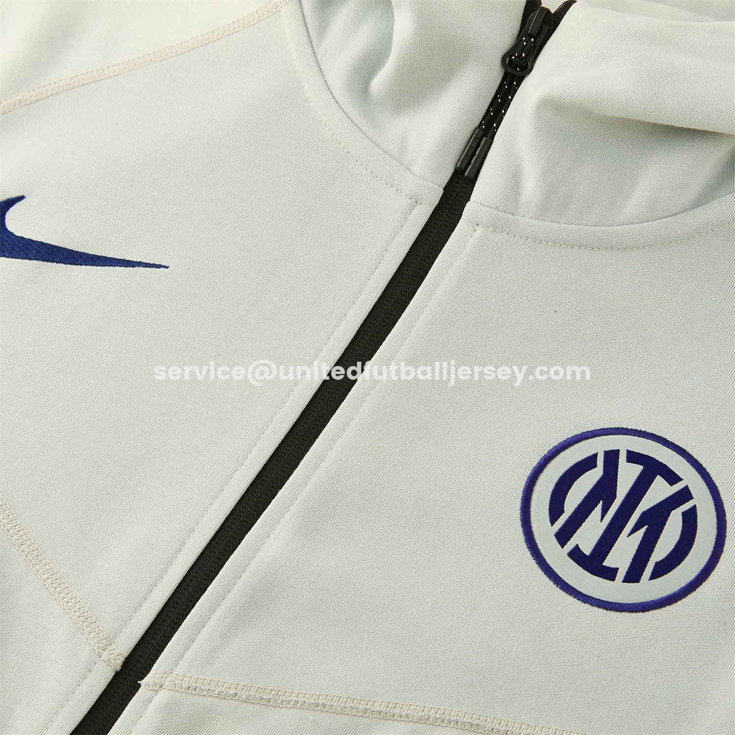 unitedfutballjersey-Inter Milan 25-26 Hooded Windbreaker Training Set - Grey Green Top & Pants