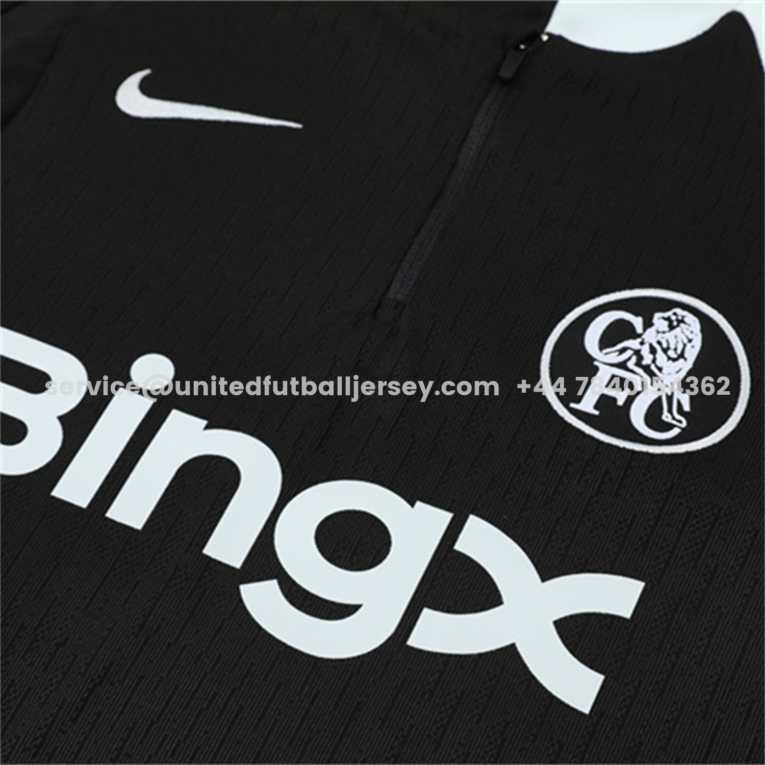 unitedfutballjersey-C.H.E.L.S.E.A 25-26 Kids Long Sleeve Training Set - Player Version - Black Top and Black Pants