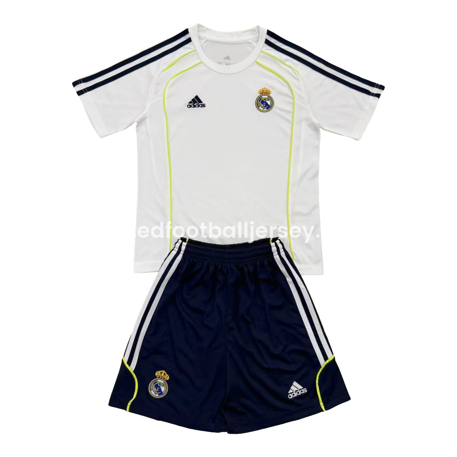 unitedfutballjersey-Real Madrid 25-26 T90 Throwback White Training Men's Adult Jersey Set - Fans Version