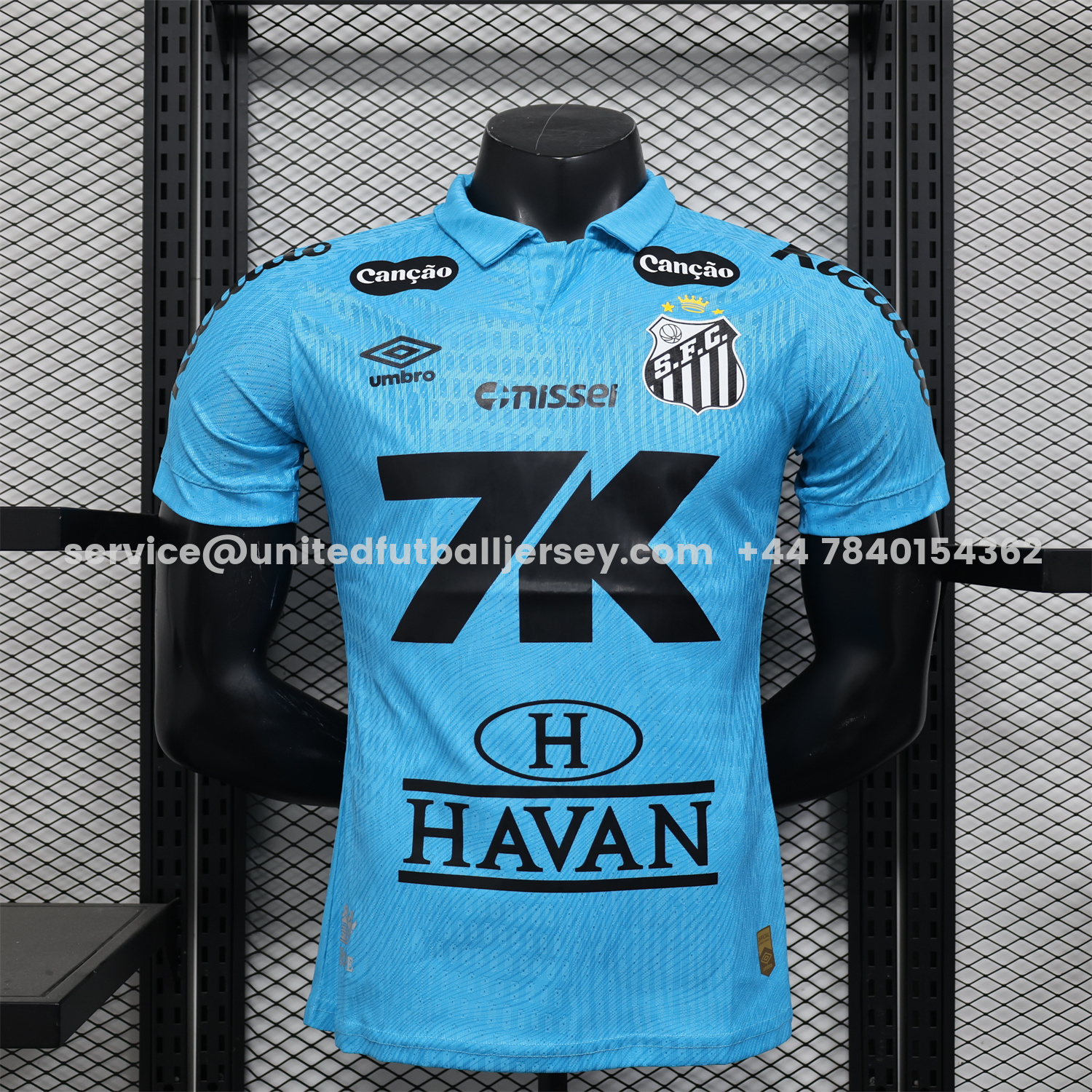 unitedfutballjersey-Santos 25-26 Third Blue Jersey - Play Version
