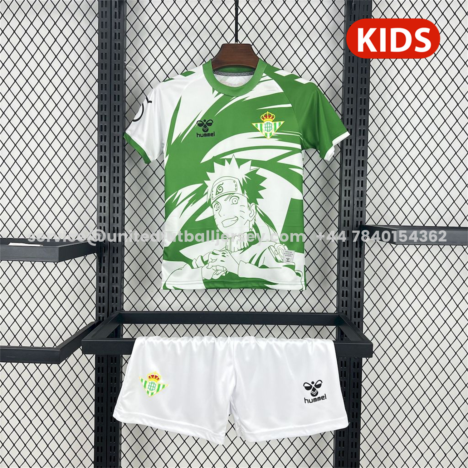 unitedfutballjersey-Real Betis 25-26 NARUTO Special Edition Kids Kit
