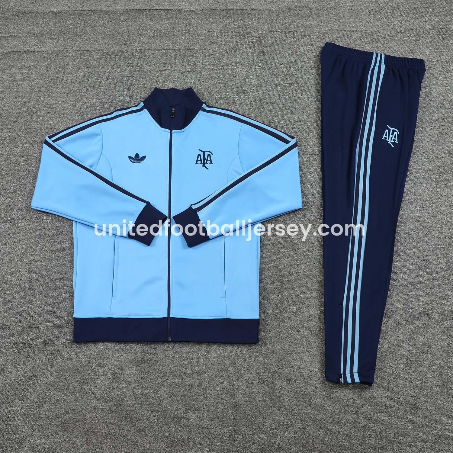 unitedfutballjersey-Argentina 24-25 Throwback Jacket Training Tracksuit - Blue Jackets & Deep Blue Pants