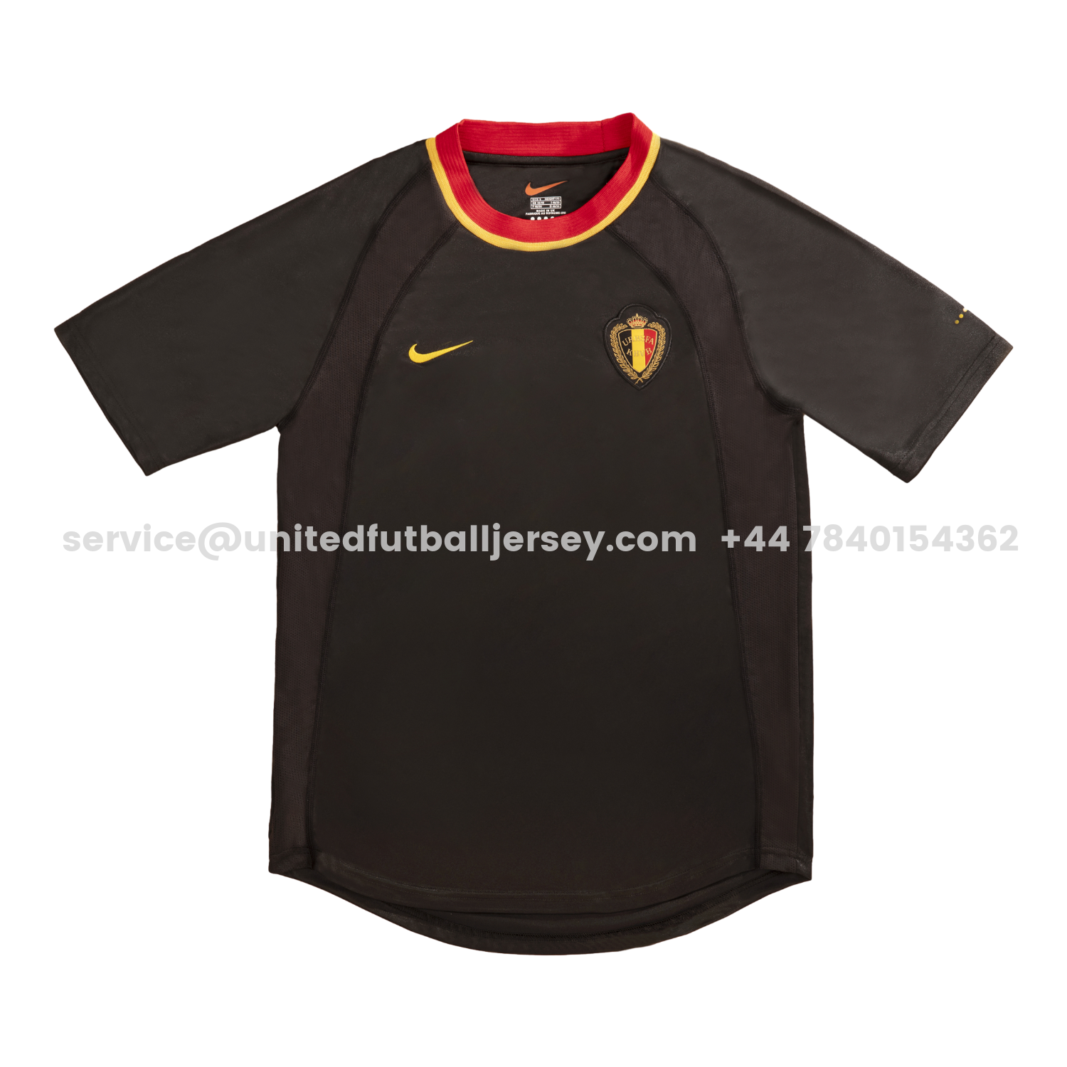 unitedfutballjersey-Retro Belgium 2000 Away Black Jersey