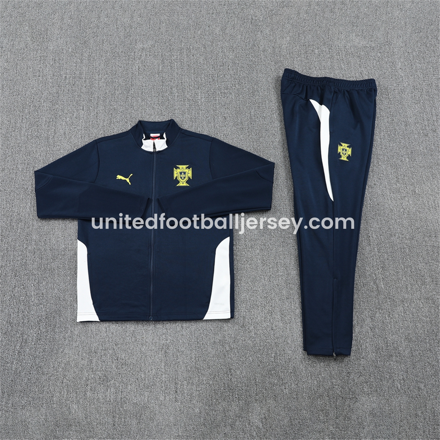 unitedfutballjersey-Portugal 25-26 Jacket Training Tracksuit - Deep Blue Jackets and Pants