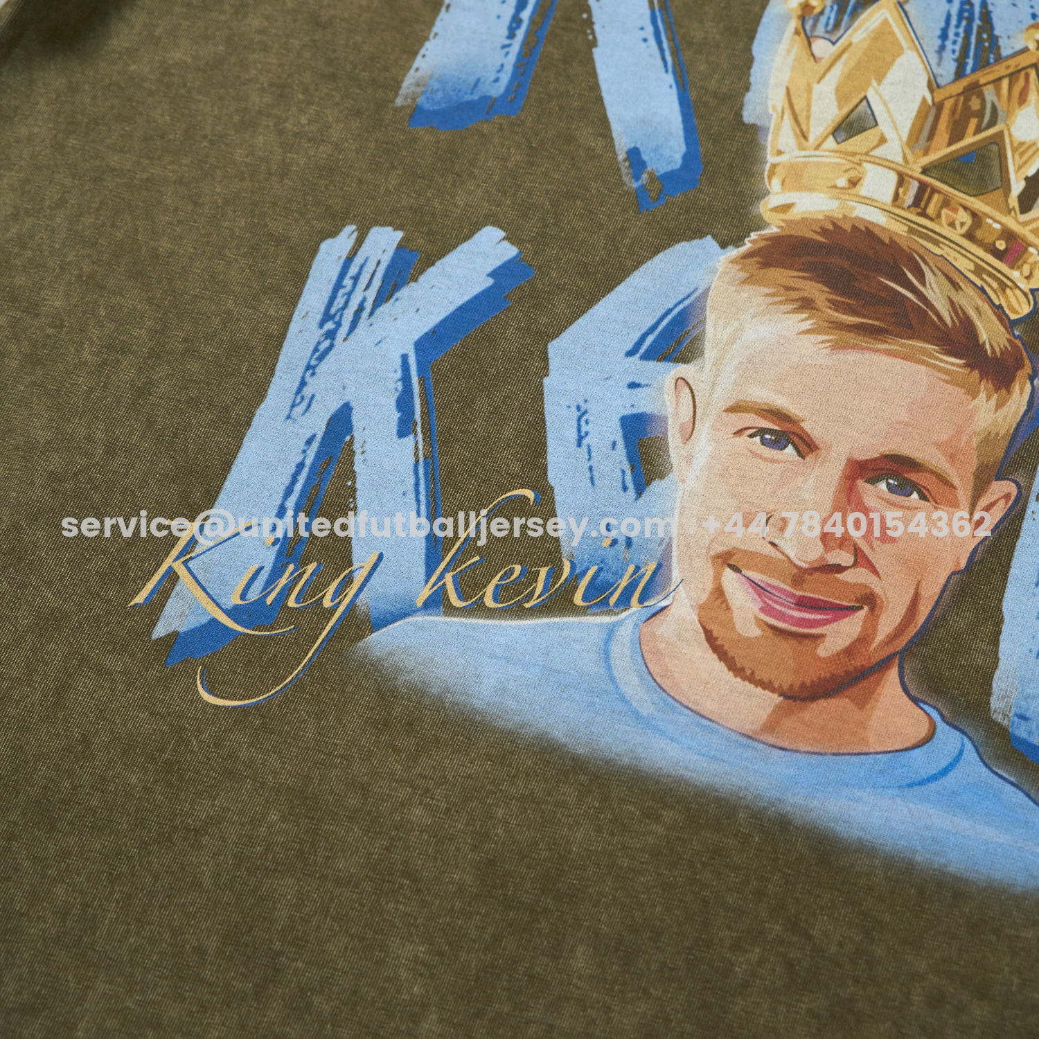 unitedfutballjersey-Manchester City Kevin De Bruyne King Oversized Washed T-Shirt
