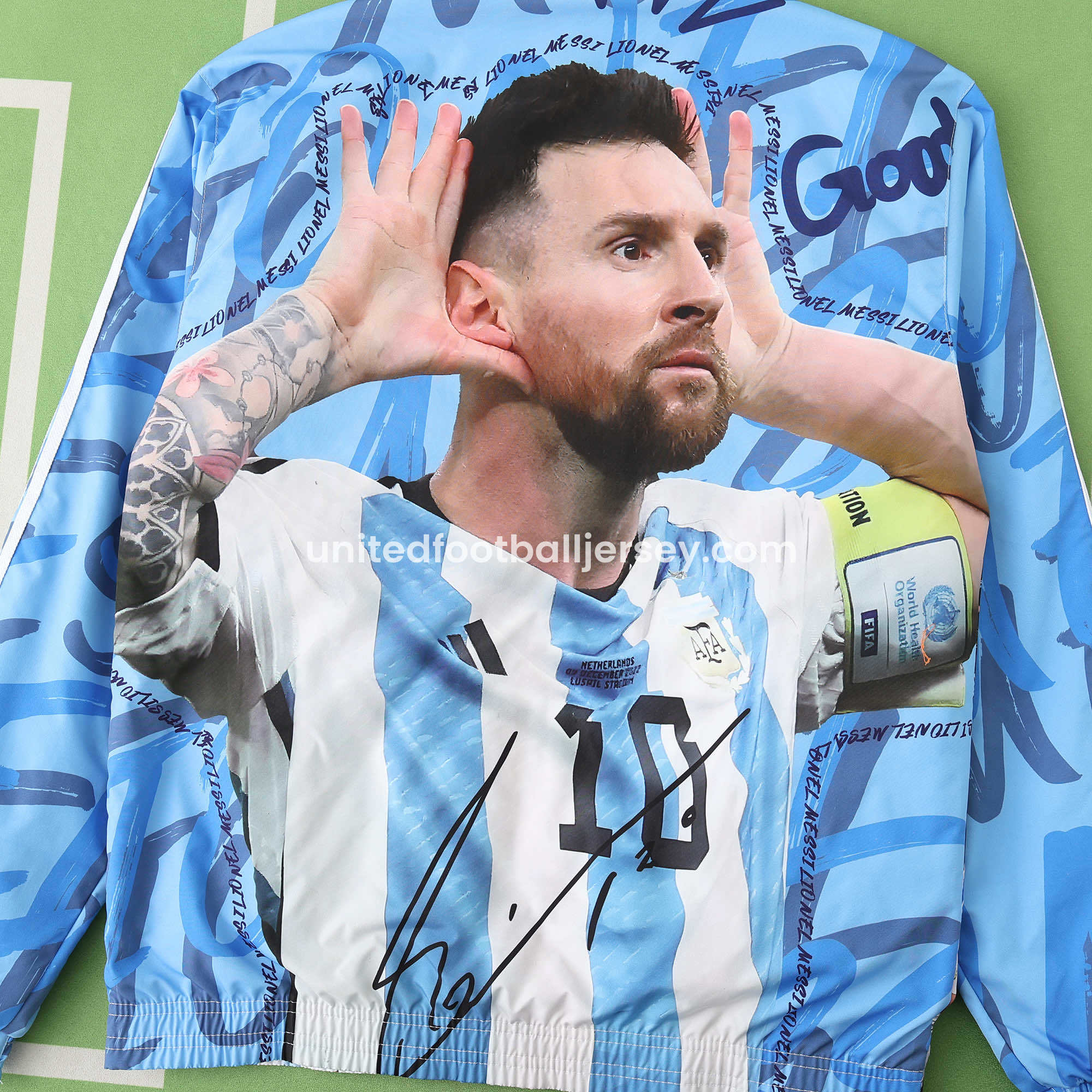 unitedfutballjersey-Argentina 24-25 Blue Double Sided Reversible Windbreaker - 2024 Copa America Championship