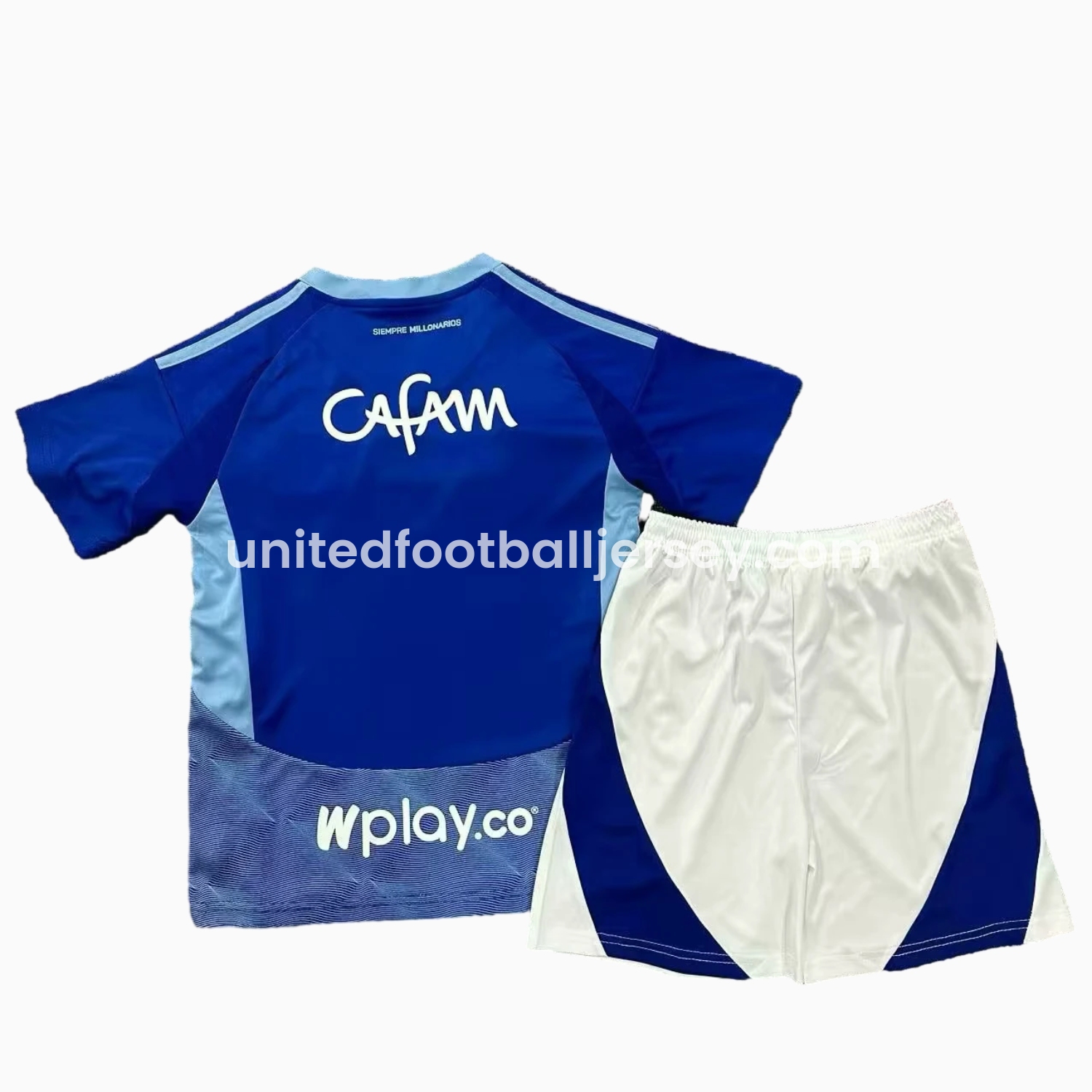 unitedfutballjersey-Millonarios 25-26 Home Kids Kit