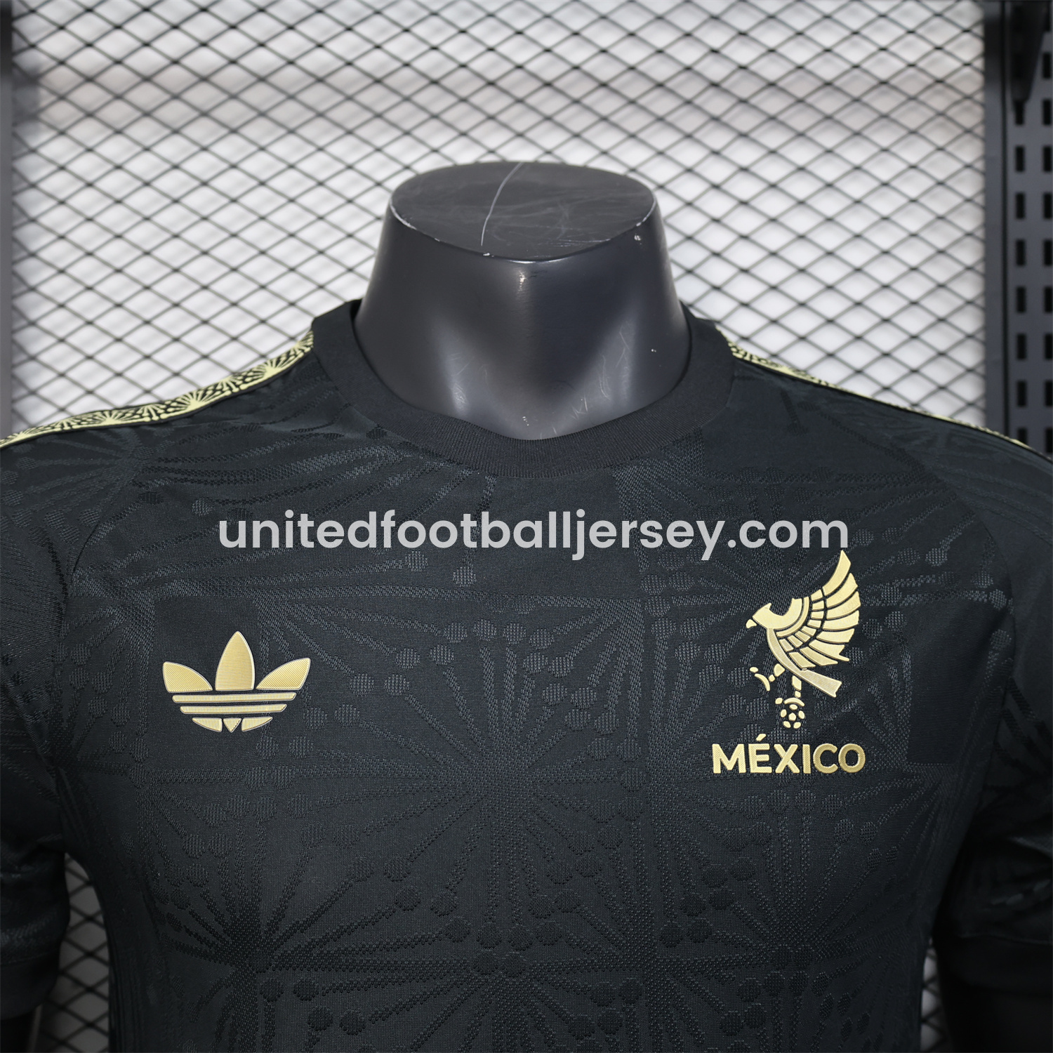 unitedfutballjersey-Mexico 2025 Gold Cup Black Special Edition Jersey - Player Version
