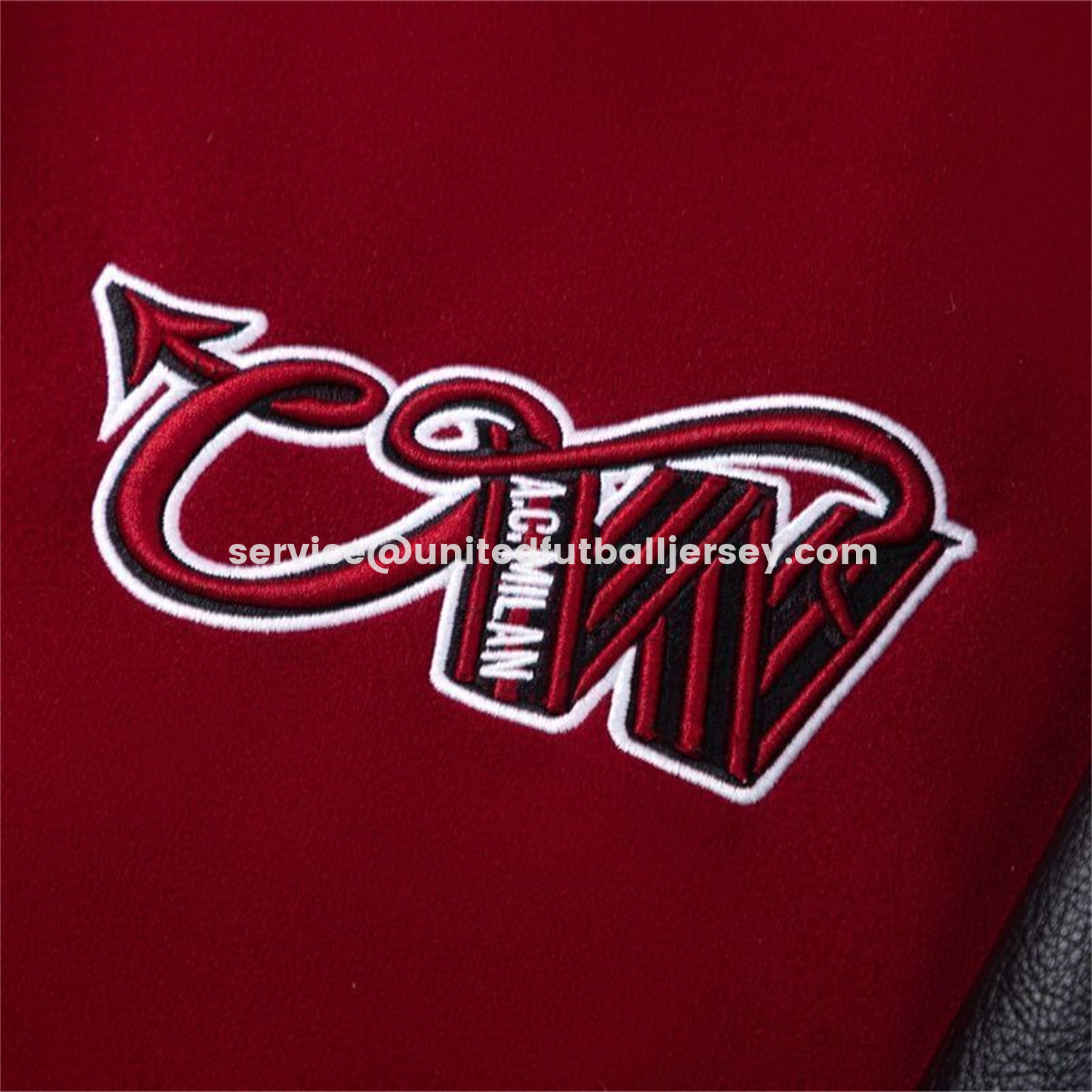 unitedfutballjersey-AC Milan 25-26 Off-White Warm Windbreaker Jacket - Wine Red And Black