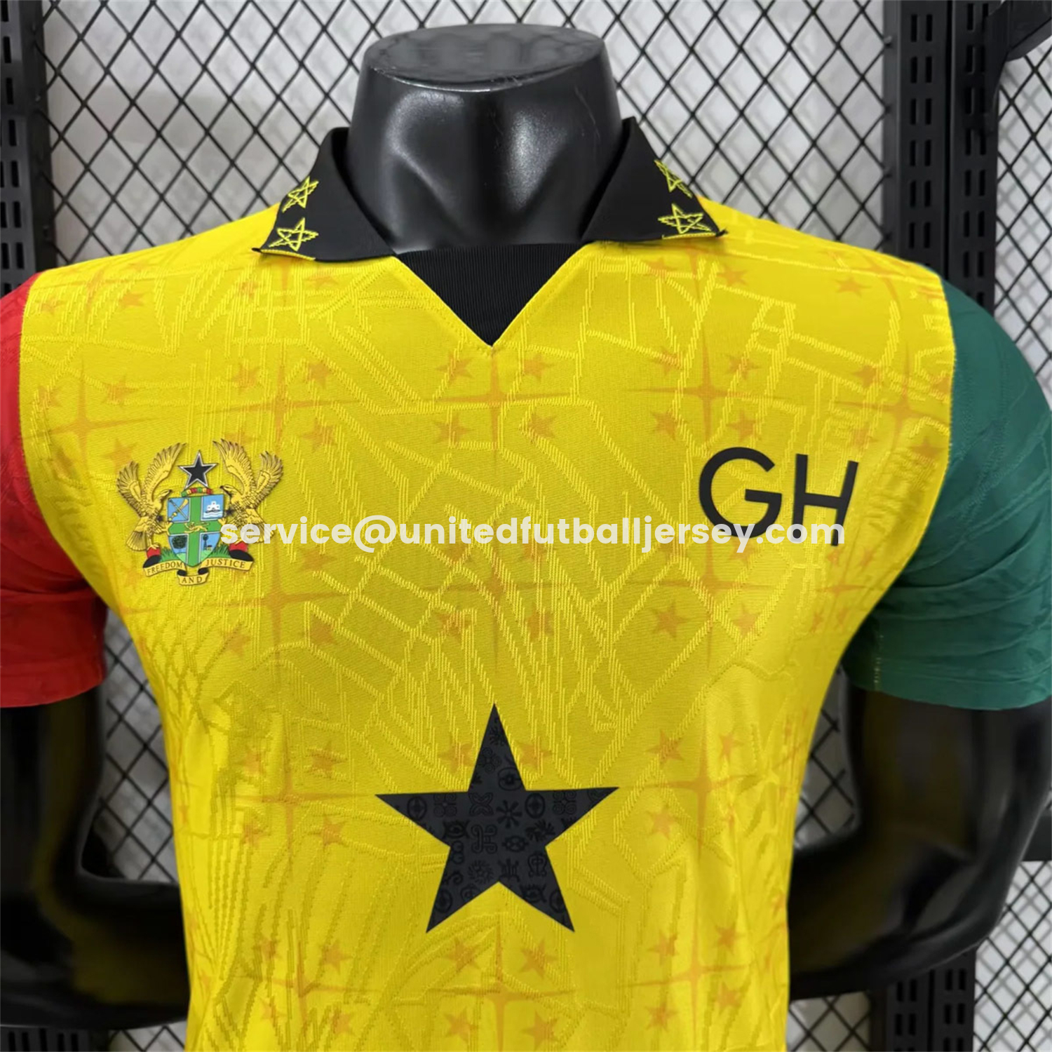 unitedfutballjersey-Ghana 2026 Coat Of Arms Yellow Special Jersey - Player Version
