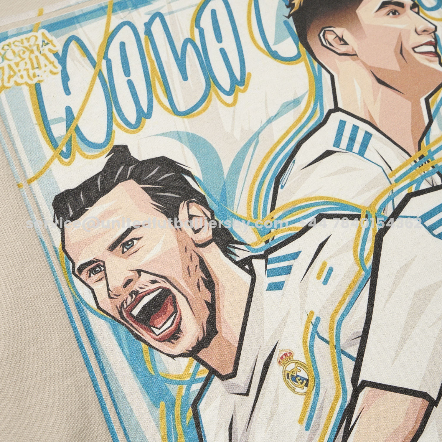 unitedfutballjersey-Real Madrid BBC Benzema Bale Cristiano Ronaldo Unisex Pure Cotton T-shirt