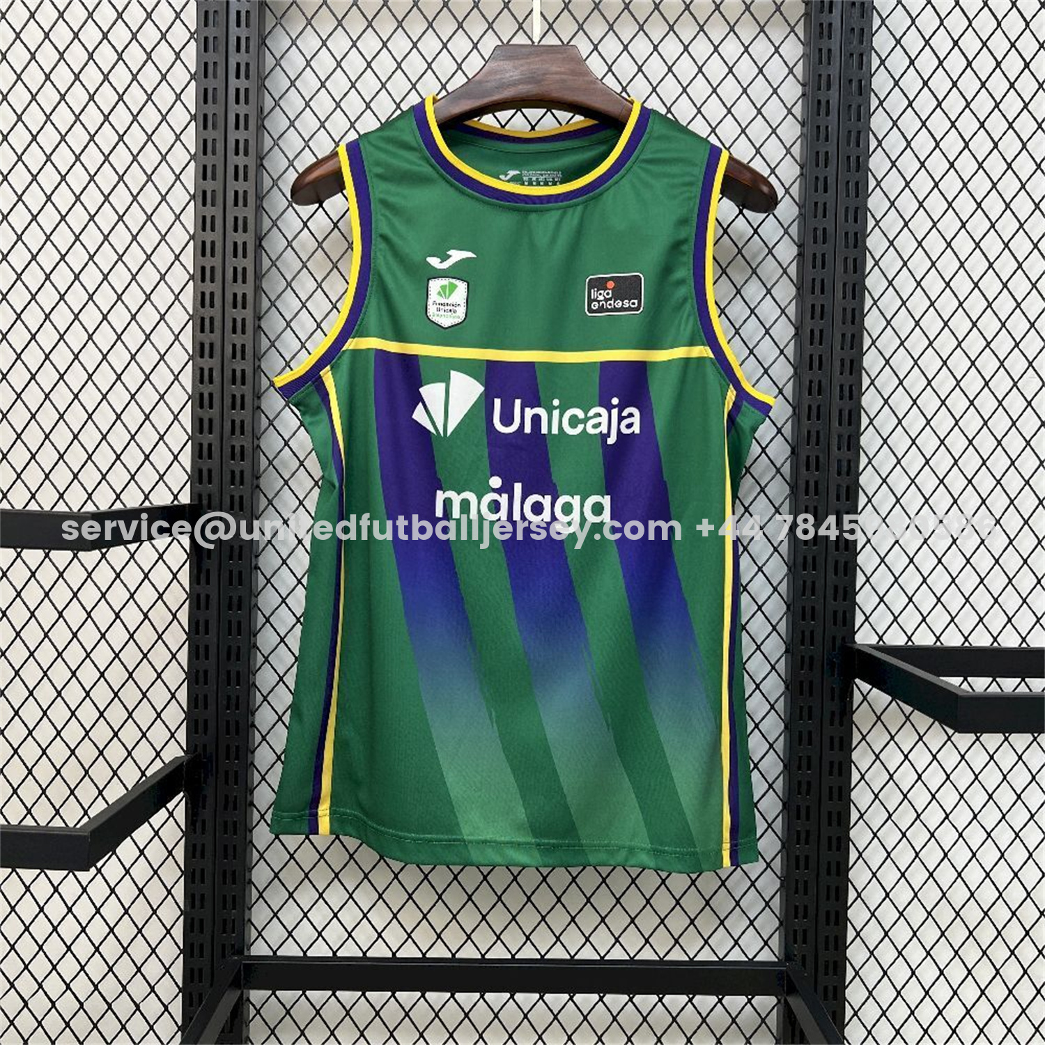 unitedfutballjersey-Malaga 25-26 Green Basketball Training Vest - Fans Version