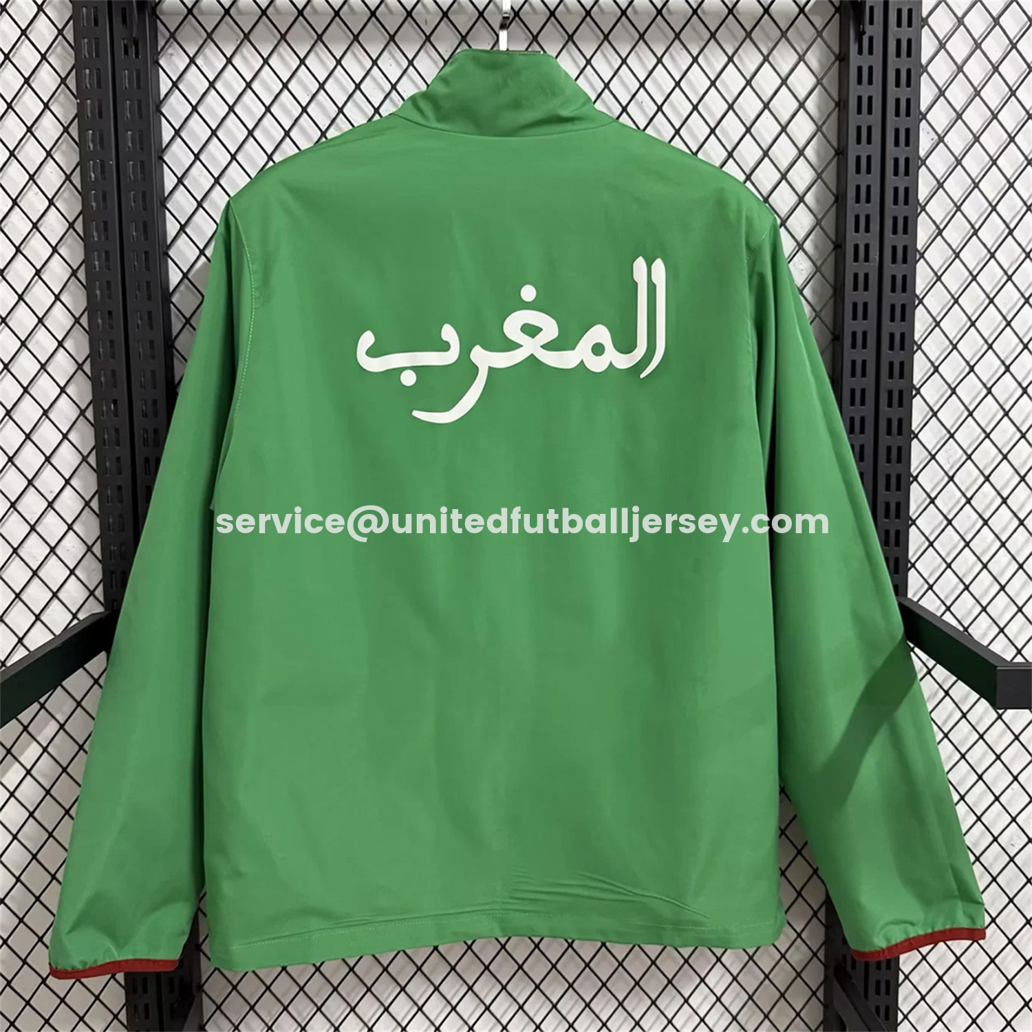 unitedfutballjersey-Morocco 2026 Pre-Match Double Sided Reversible Windbreaker - Red