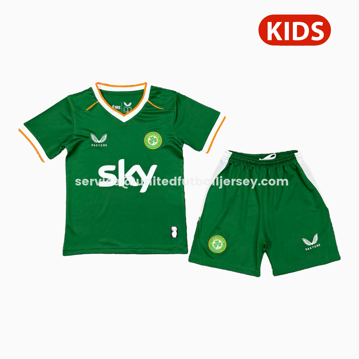 unitedfutballjersey-Ireland 2026 Home Kids Kit