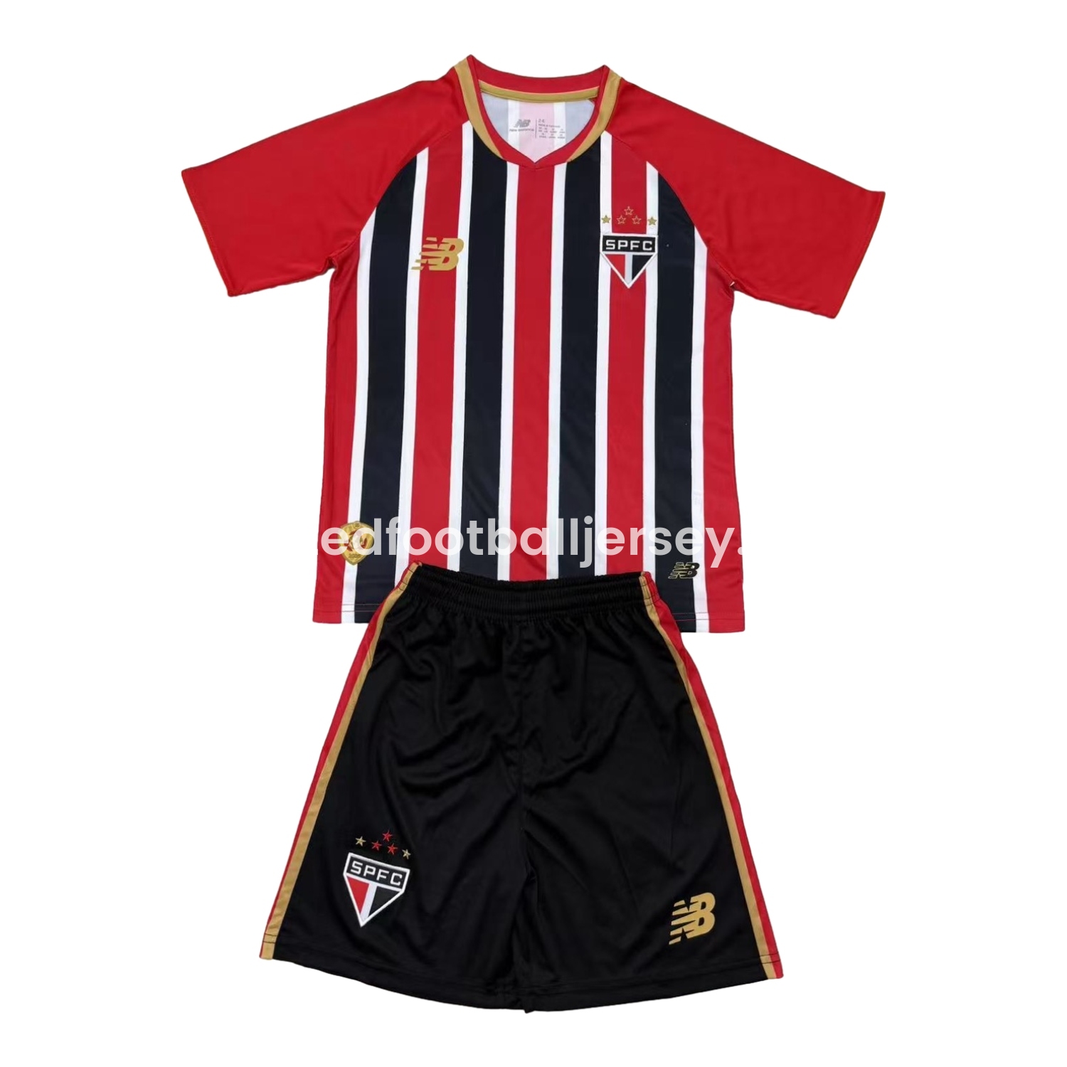 unitedfutballjersey-Sao Paulo 25-26 Away Unsponsored Men's Adult Jersey Set - Fans Version