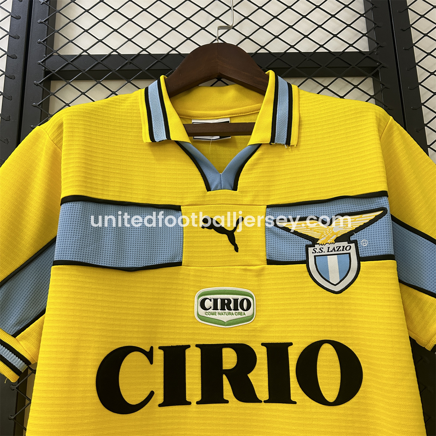 unitedfutballjersey-Retro Lazio 98-99 Yellow Away Jersey