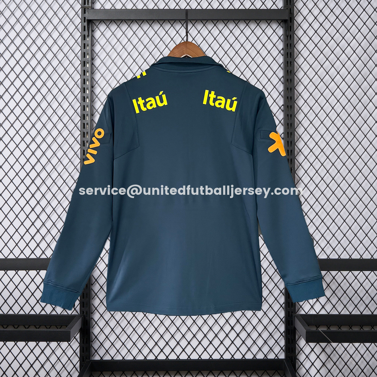 unitedfutballjersey-Retro Brazil 2022 Pre-Match Dark Blue Unsponsored Windbreaker