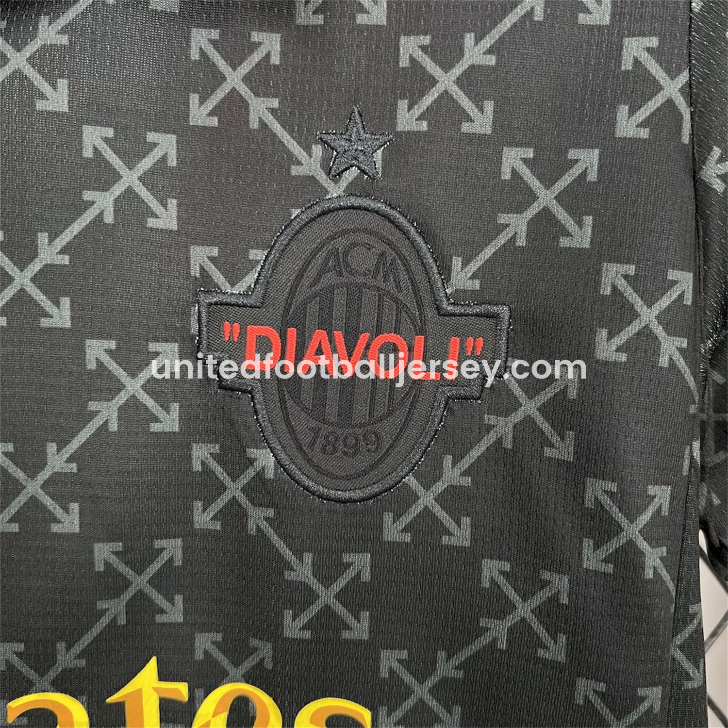 unitedfutballjersey-AC Milan 24-25 Fourth “Diavoli” Special Edition Kids Kit