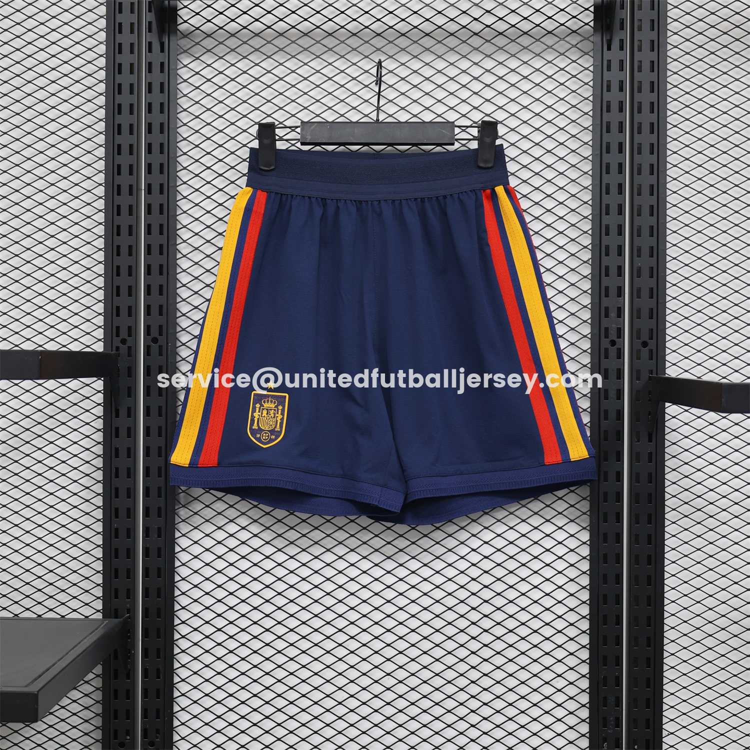 unitedfutballjersey-Spain 2026 Home Dark Blue Shorts - Player Version