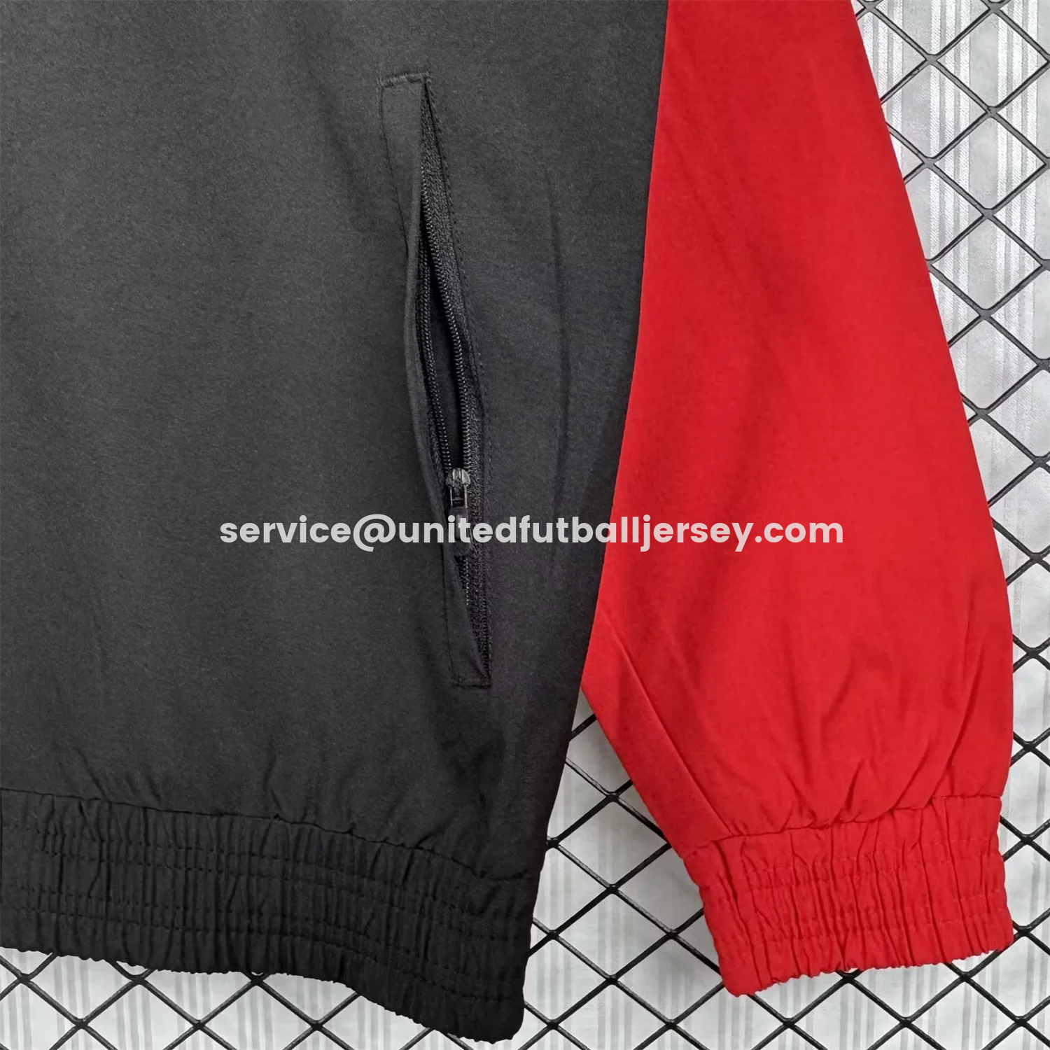 unitedfutballjersey-Retro Sevilla 1992-93 Home Windbreaker Jacket - Black And Red