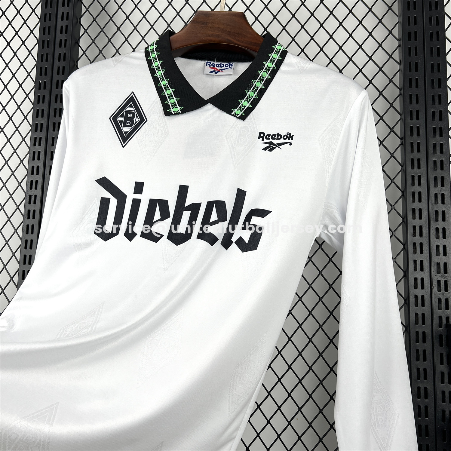 unitedfutballjersey-Retro Borussia Mönchengladbach 1995-96 Home Long Sleeves Jersey