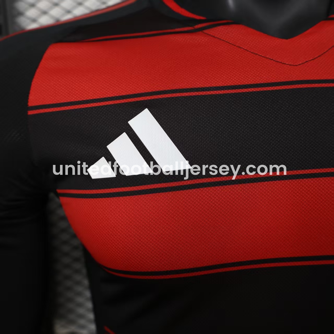 unitedfutballjersey-Flamengo 25-26 Home Long Sleeves Unsponsored Jersey - Player Version
