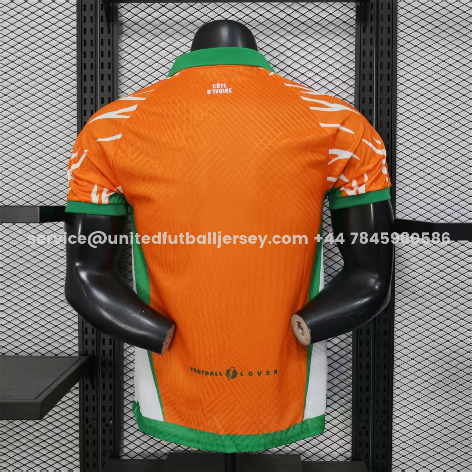 unitedfutballjersey-Ivory Coast 25-26 Elephant And Kid Orange Jersey - Player Version