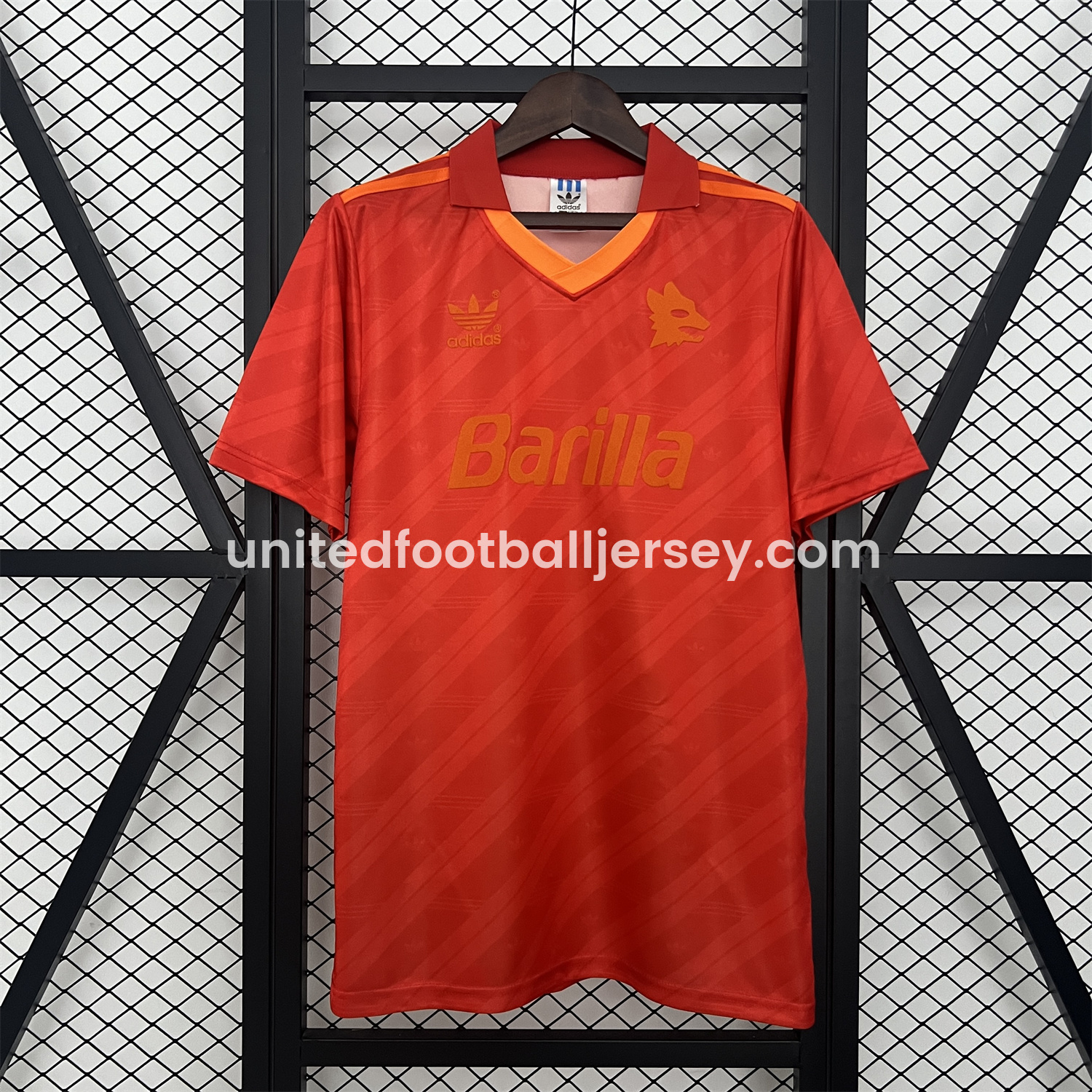 unitedfutballjersey-Retro Roma 1992-94 Home Jersey