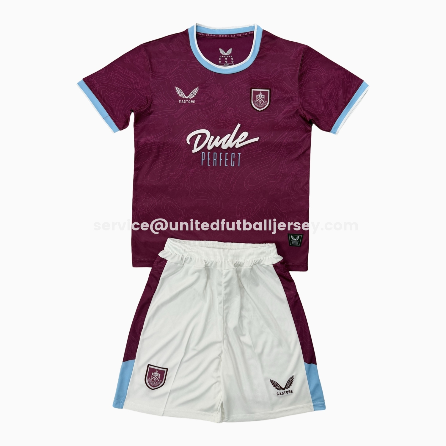 unitedfutballjersey-Burnley 25-26 Home Kids Kit
