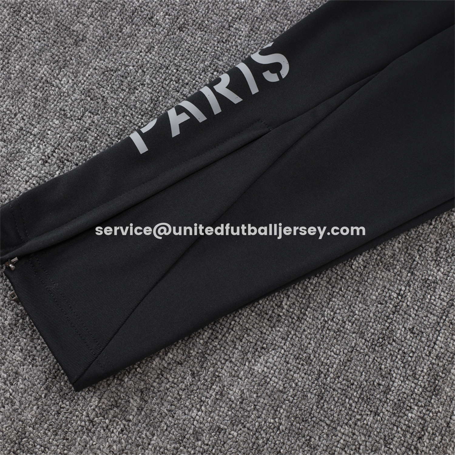 unitedfutballjersey-Paris Saint-Germain PSG 25-26 Jacket Training Tracksuit - Pure Black top & Pants