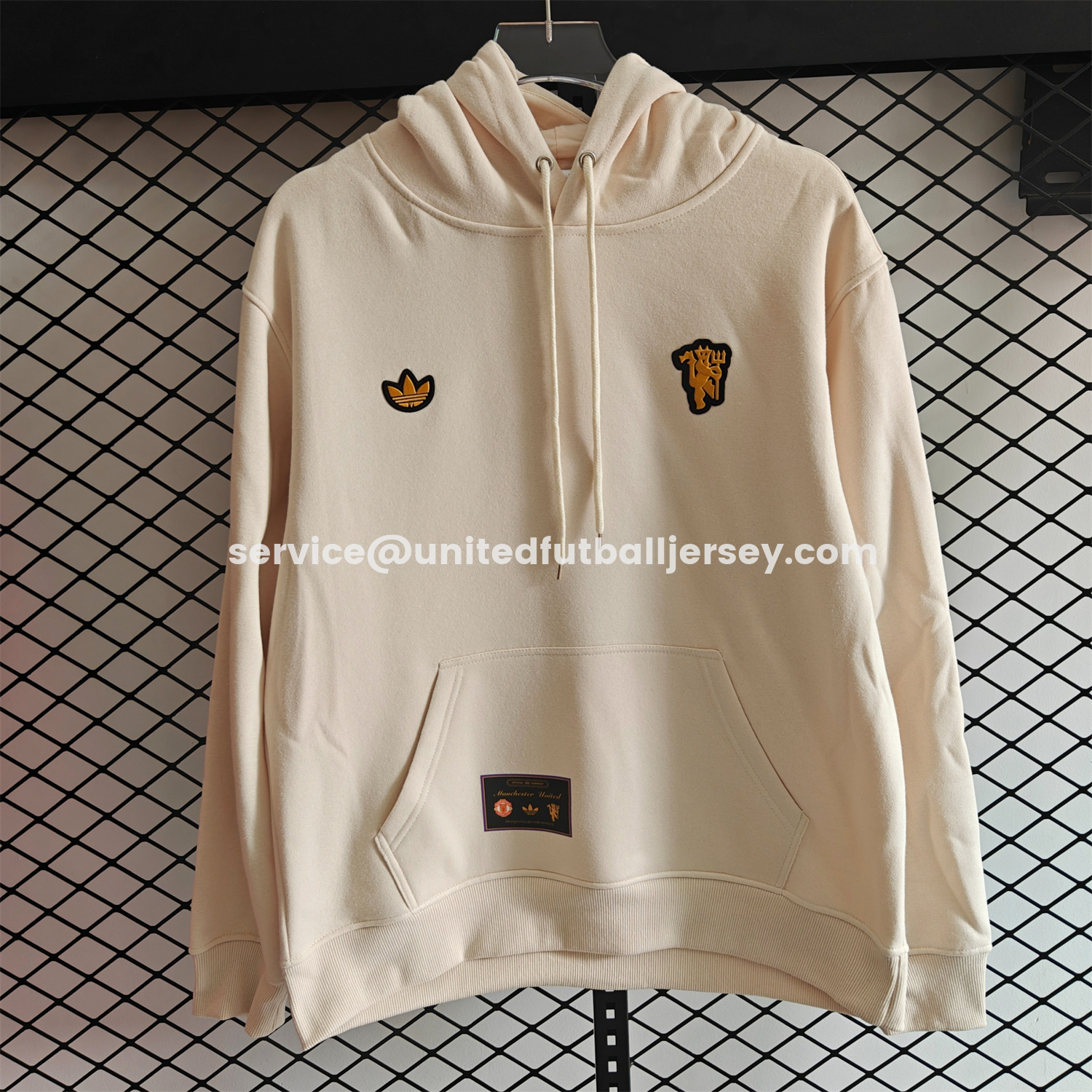 unitedfutballjersey-Manchester United 25-26 Originals Terrace Icon Unisex Pullover Hoodie with Yellow Logo