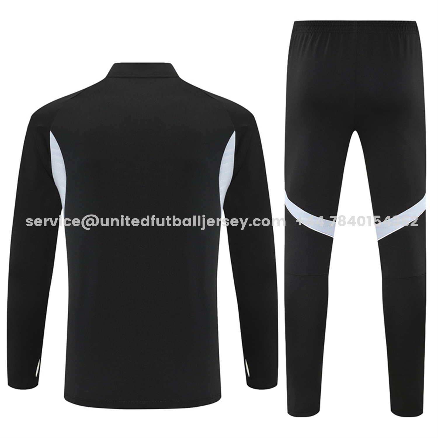 unitedfutballjersey-Germany 25-26 Long Sleeve Training Set - Black Top and Black Pants