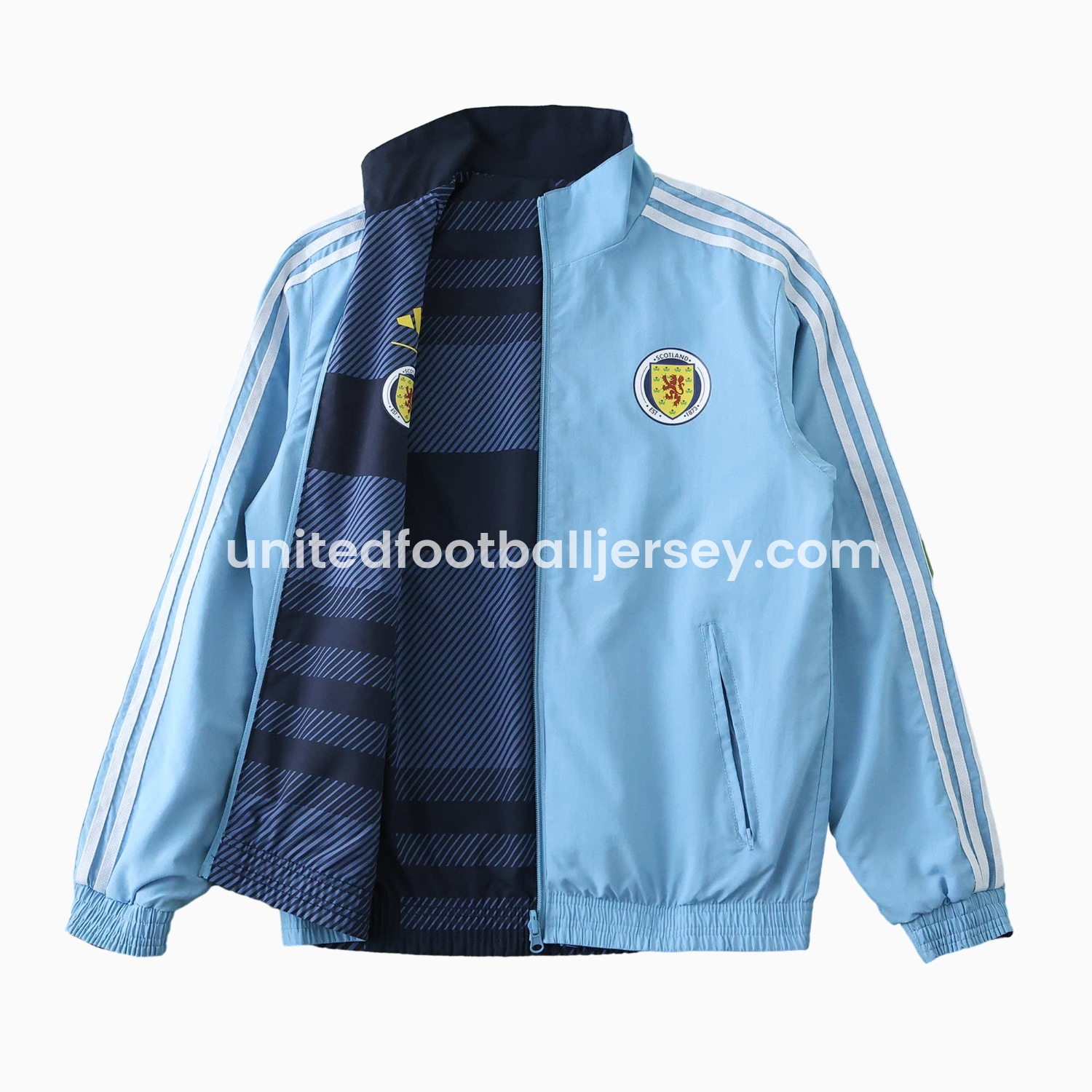 unitedfutballjersey-S-c-o.t l.a-n.d 24-25 Home Style Double Sided Reversible Windbreaker - Deep Blue