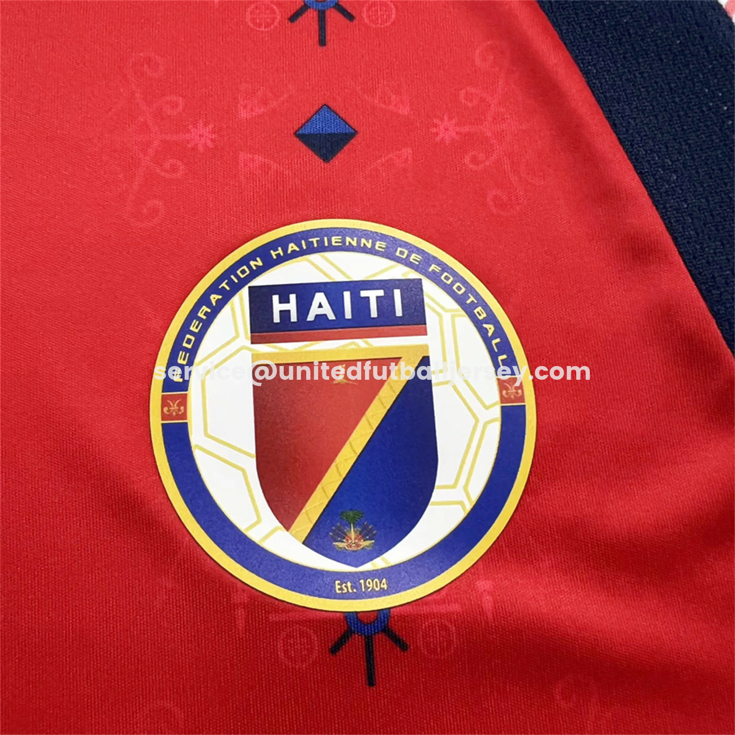 unitedfutballjersey-Haiti 2026 Third Red Jersey - Fans Version