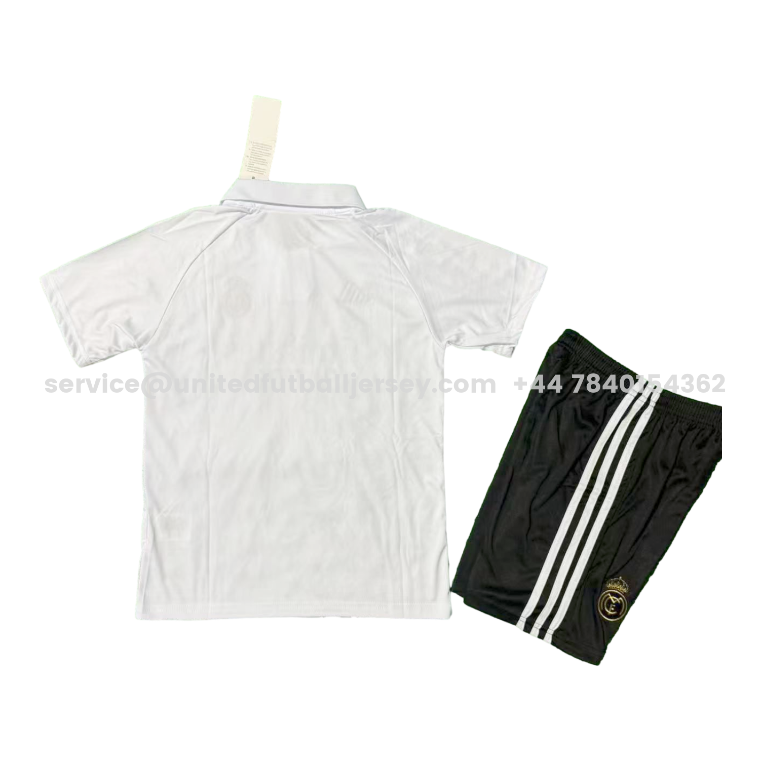unitedfutballjersey-Real Madrid 25-26 Black Dragon White Special Polo Kids Kit