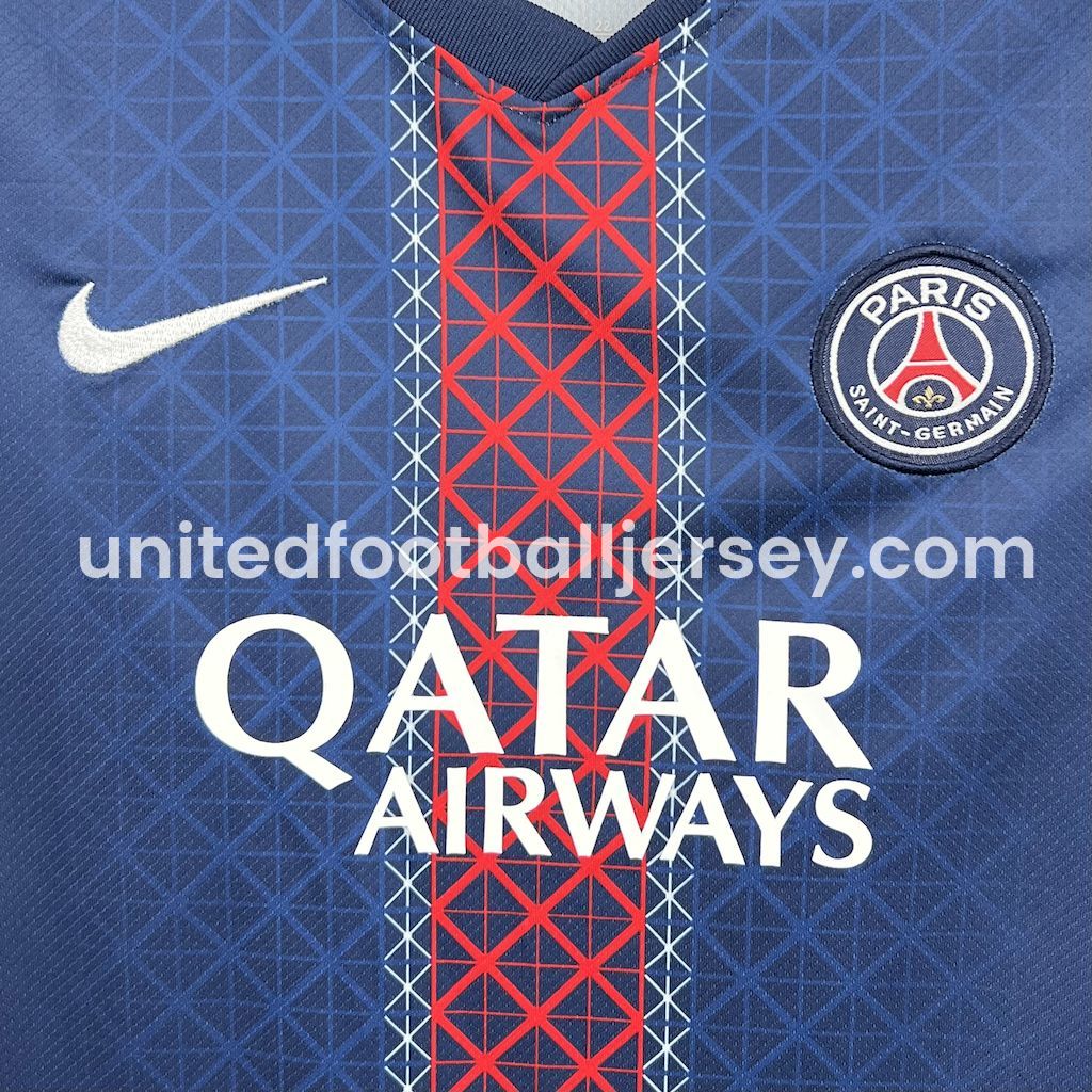 unitedfutballjersey-Paris Saint-Germain PSG 25-26 Home Kids Kit