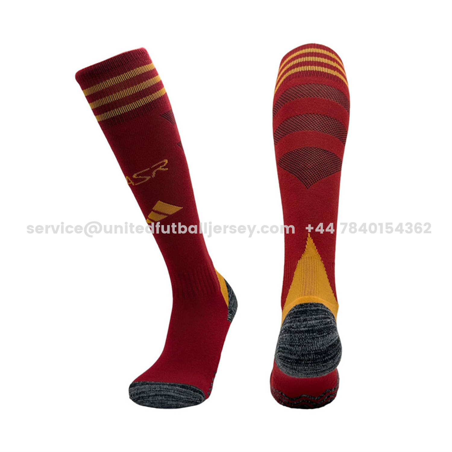 unitedfutballjersey-AS Roma 25-26 Home Socks - Red