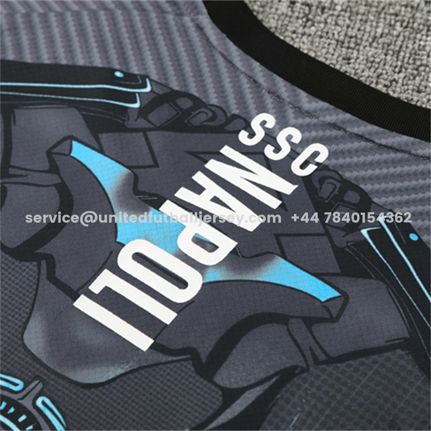 unitedfutballjersey-Napoli 25-26 Kids Short-Sleeve Training Set - Gray Mecha Top & Black Shorts