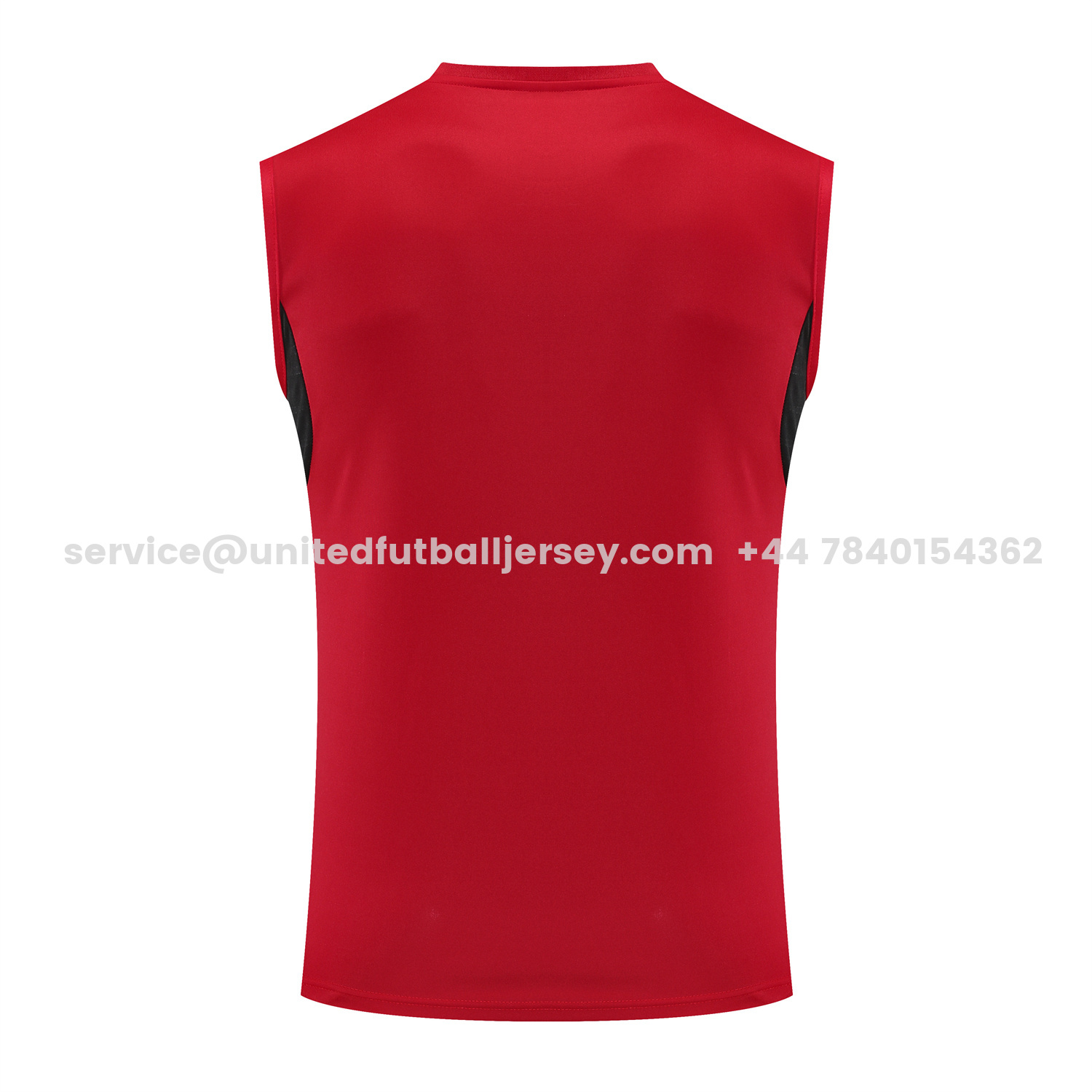 unitedfutballjersey-Manchester United 25-26 Vest Training Set - Pure Red Vest & Black Shorts