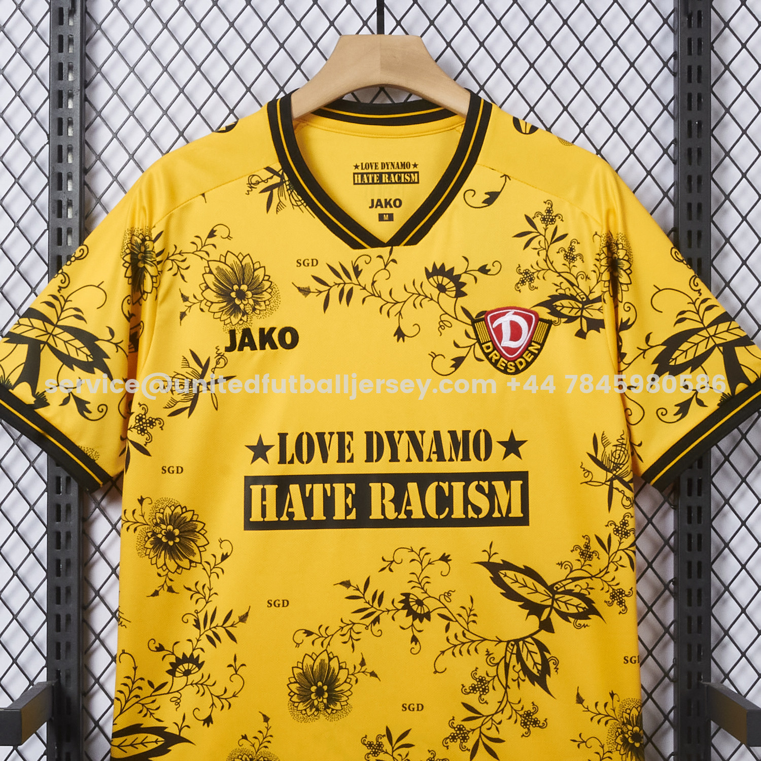 unitedfutballjersey-Dynamo Dresden 25-26 HATE RACISM Special Jersey - Fans Version