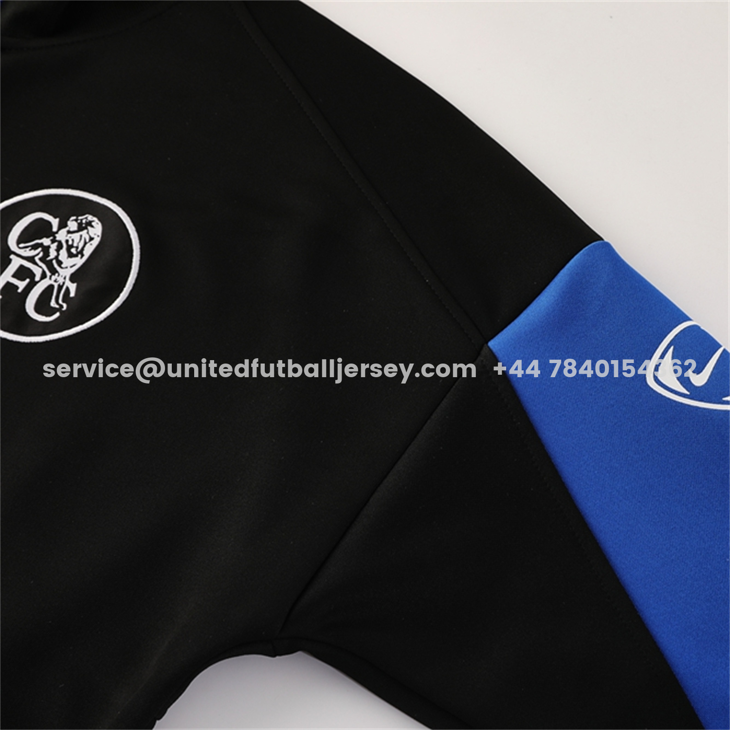 unitedfutballjersey-C.H.E.L.S.E.A 25-26 Jacket Training Tracksuit with Throwback Badge - Black Jackets & Pants