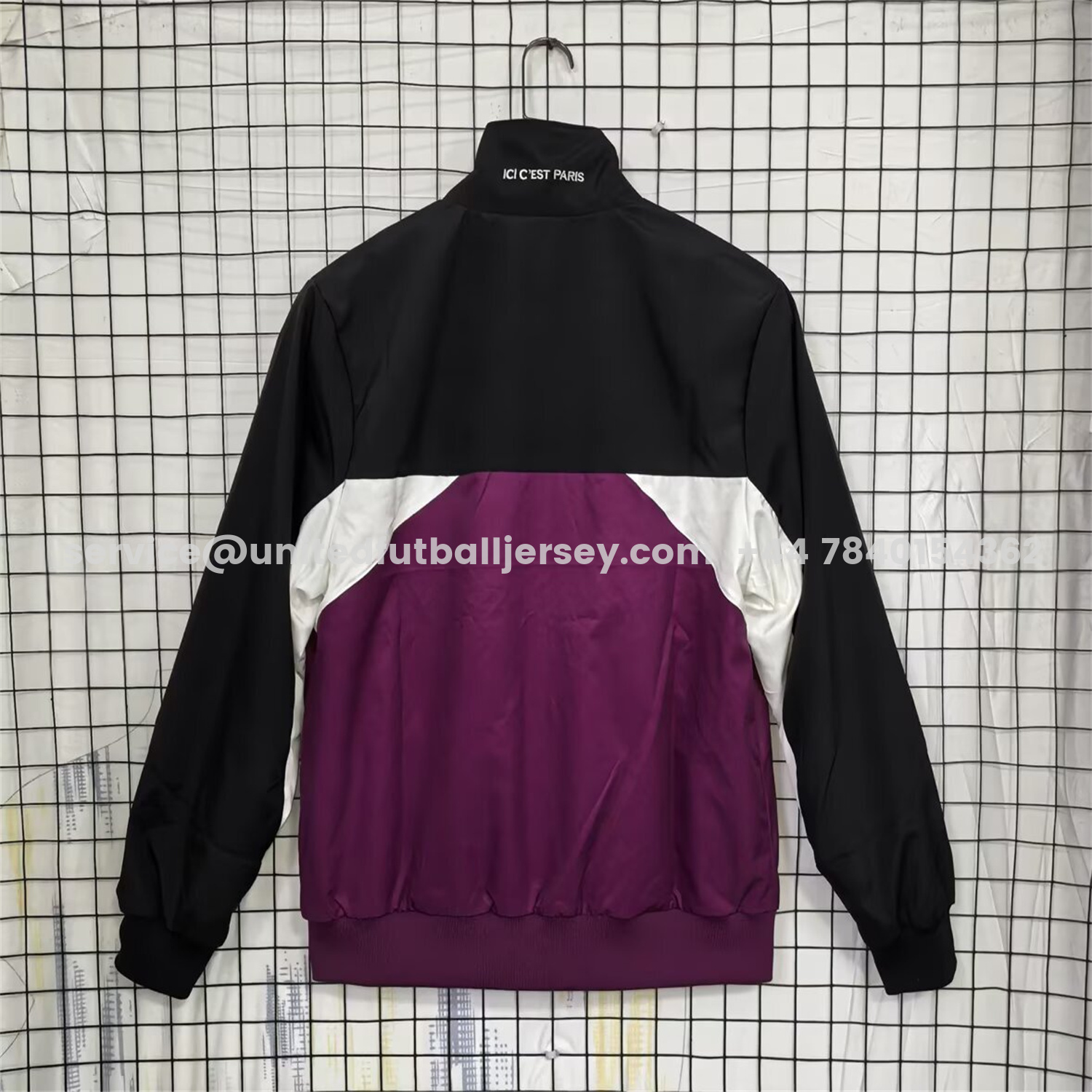 unitedfutballjersey-Paris Saint-Germain PSG 25-26 Windbreaker Jacket - Purple And Black